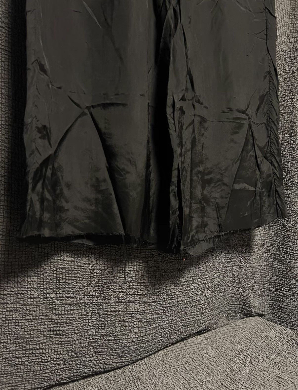 Rick Owens Rick Owens Main Line Cupro Destroyed Wide-Leg Pants Size US 36 / EU 52 - 2 Thumbnail