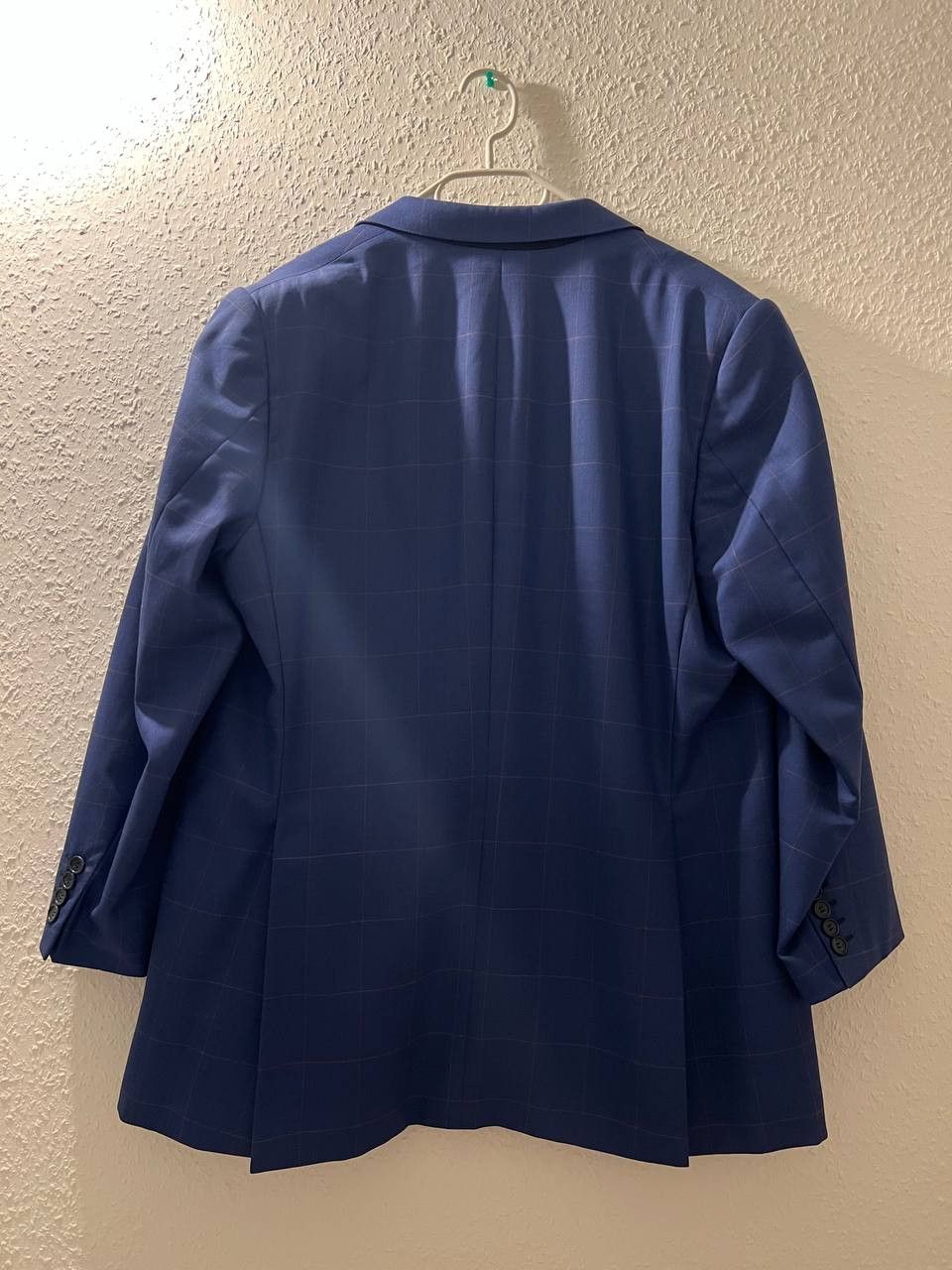 Burberry Burberrys’ Blue Checked Blazer / Suit Jacket L/50 Size 50L - 2 Thumbnail