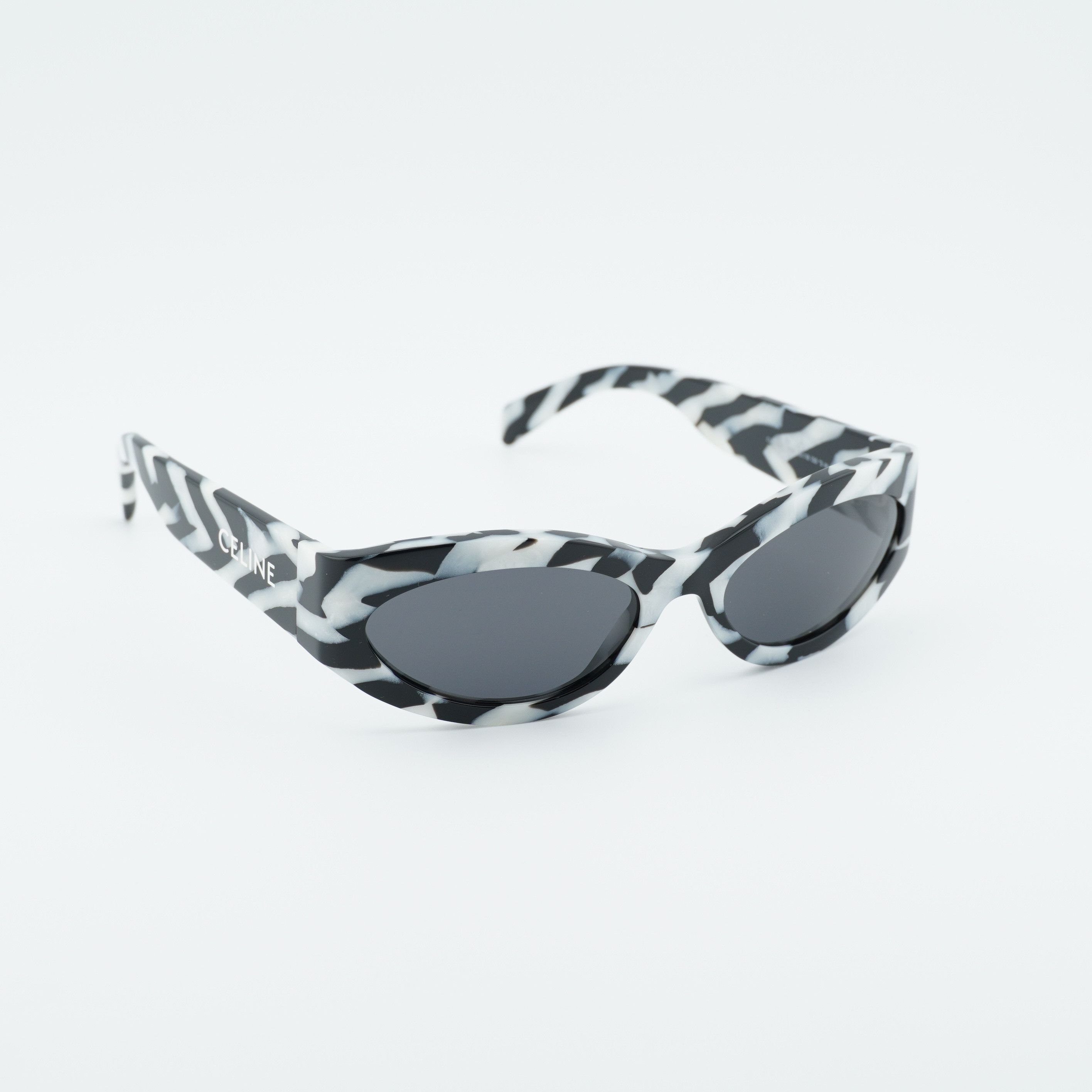 Celine Celine CL40288I 04A Sunglasses Black and White Zebra Cat Eye Size ONE SIZE - 4 Thumbnail