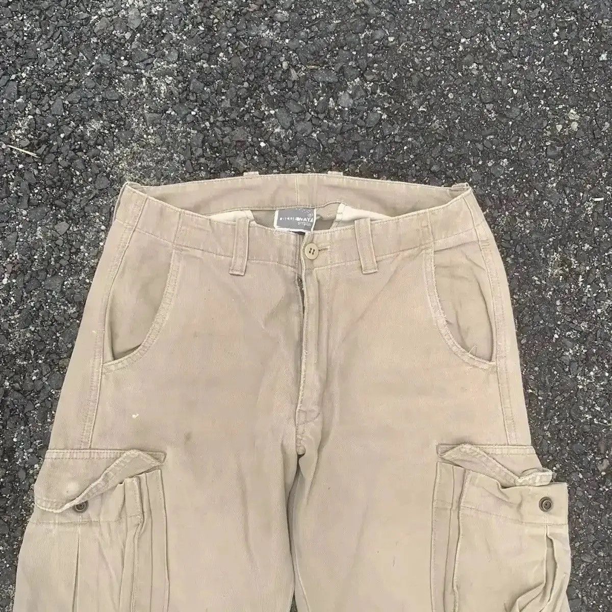 Surplus Research BLUE WAY x SURPLUS TROUSERS DISTRESSED KNEE UTILITY CARGO Size US 29 - 2 Thumbnail