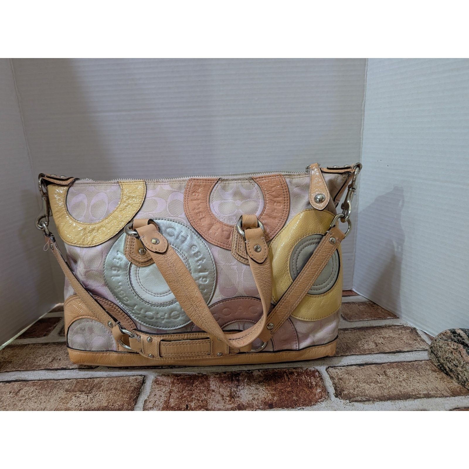 Coach Y2K Coach Ashley Signature Patchwork Bag Glam Shoulder Purse Size ONE SIZE - 10 Thumbnail