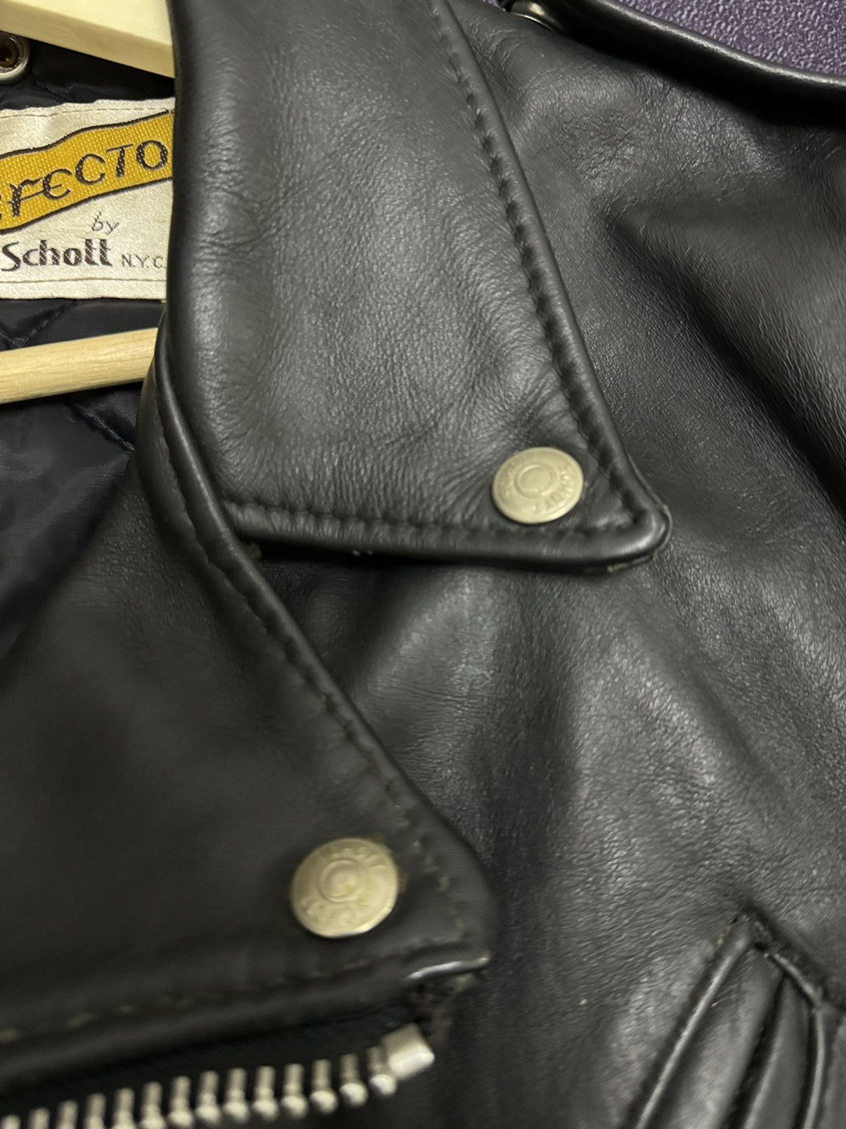 Schott × Vintage Vintage Schott Double Collar Leather Jacket Size US S / EU 44-46 / 1 - 5 Thumbnail
