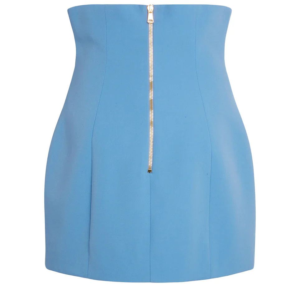 Balmain o1y0625 Mini Skirt in Light Blue Size 27" / US 4 / IT 40 - 3 Thumbnail