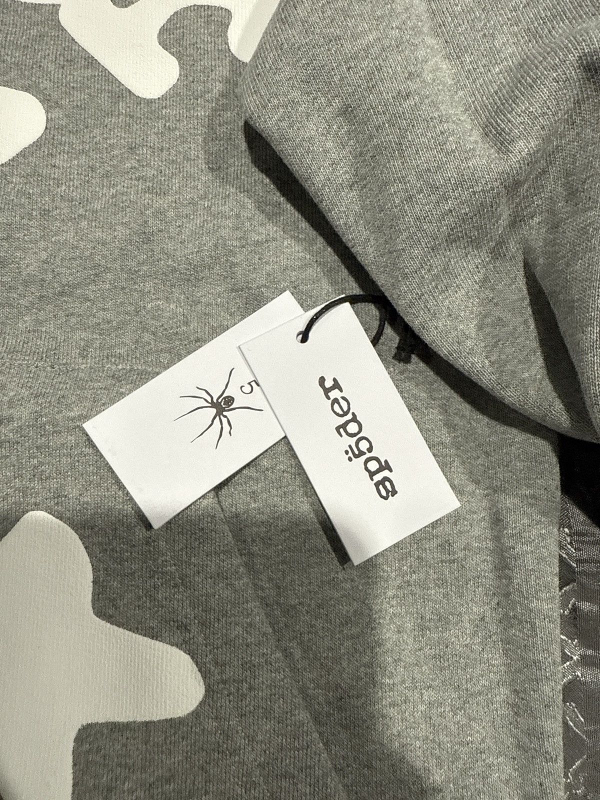 Sp5der Spider, dark heat, gray beluga hoodie, size small Size US S / EU 44-46 / 1 - 6 Thumbnail