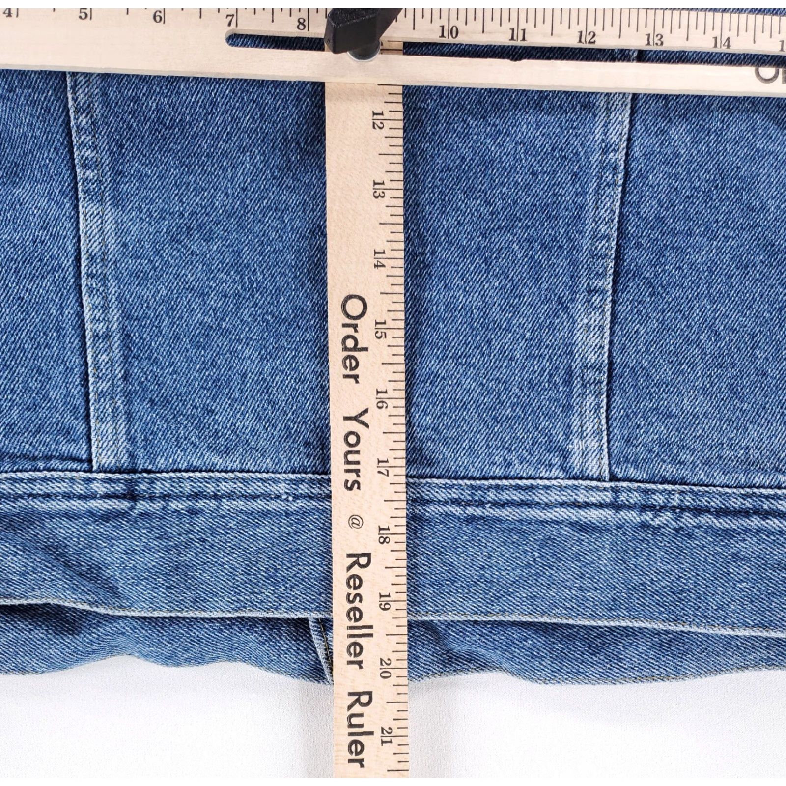 Lee VINTAGE Lee Vest Denim Blue 80s 90s Tartan Lined Womens M Made in USA Size M / US 6-8 / IT 42-44 - 6 Thumbnail