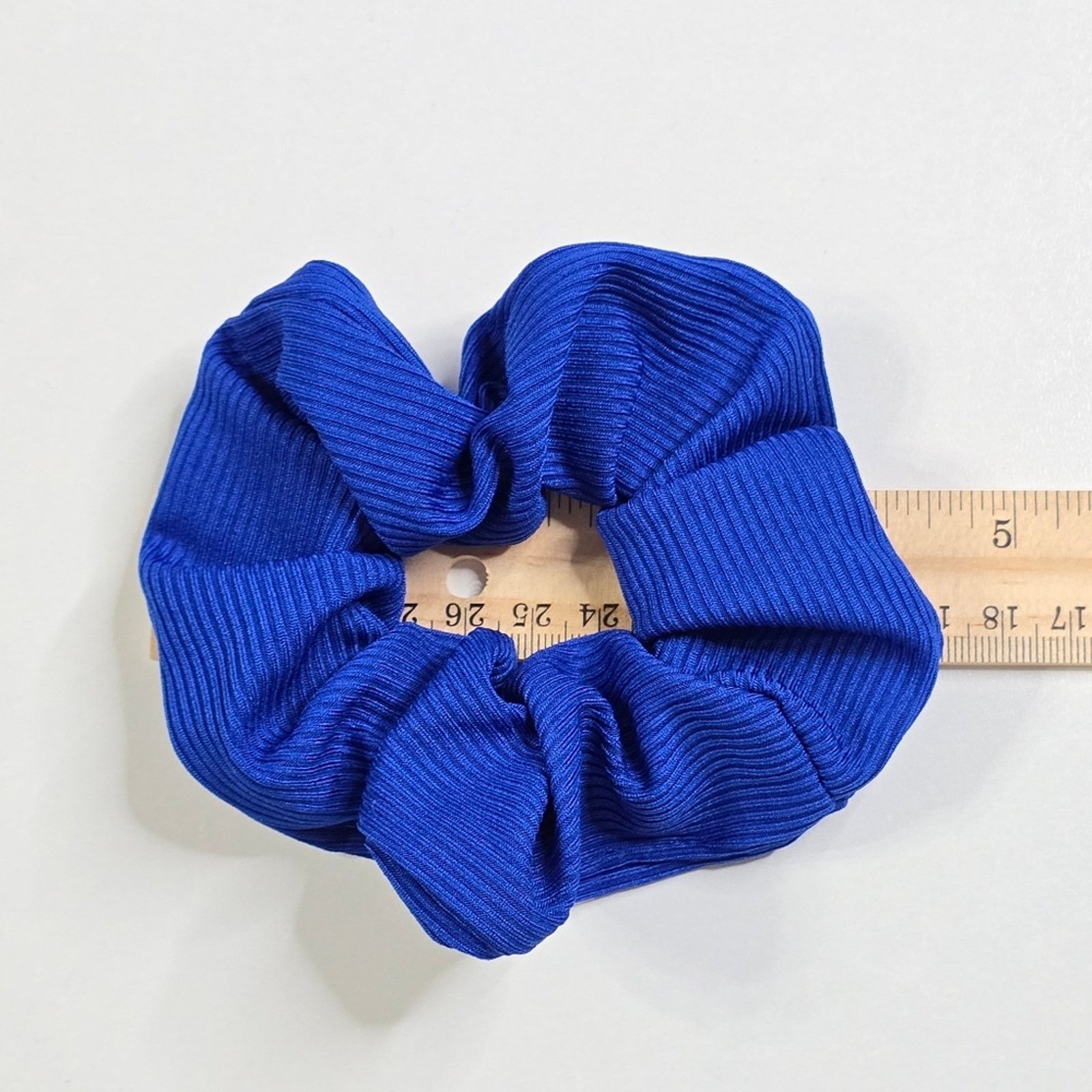 Other Blue Scrunchie Tie Hair Band Elastic Stretch Handmade SB28 Size ONE SIZE - 2 Thumbnail