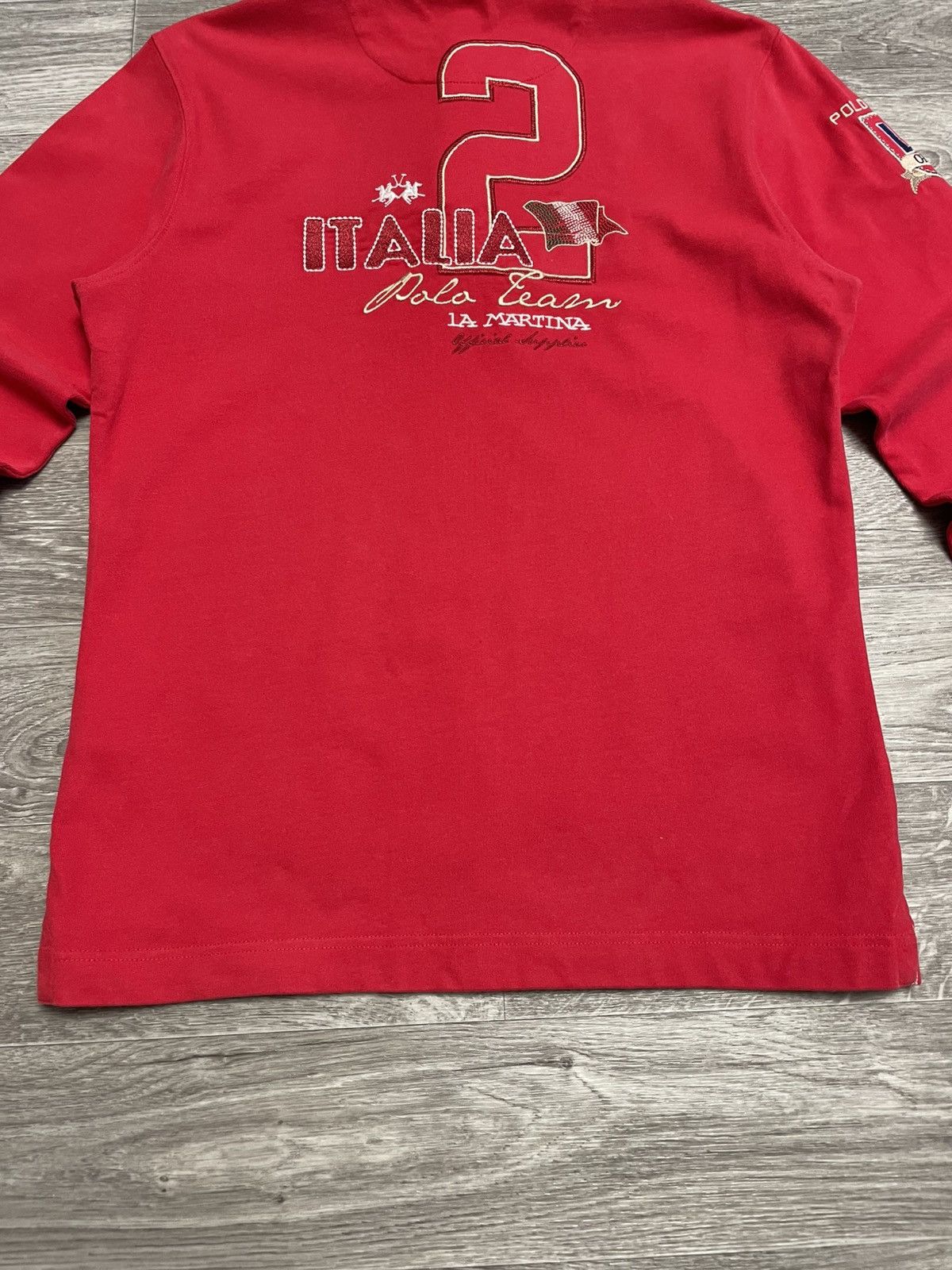 La Martina Vintage La Martina Italia Rugby Long Sleeve Polo Shirt Size US L / EU 52-54 / 3 - 16 Thumbnail