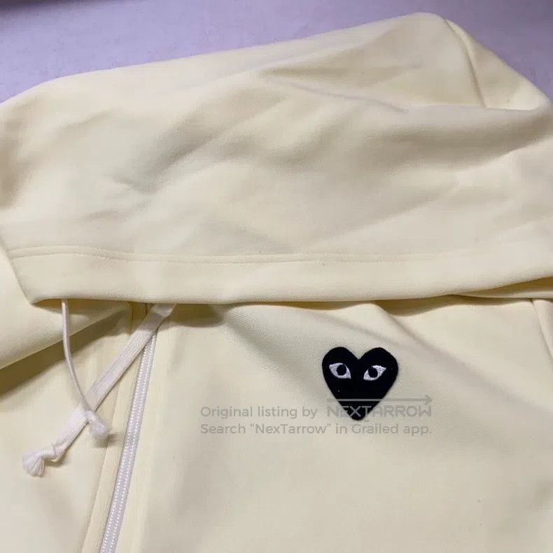 Comme des Garcons Comme des Garcons Black Heart Logo Hooded Zip-Up Sweater Size US M / EU 48-50 / 2 - 7 Thumbnail