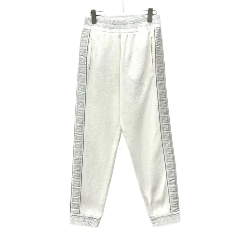 Fendi Fendi White Cotton Casual Pants for Women 0089 Size 23" - 1 Thumbnail