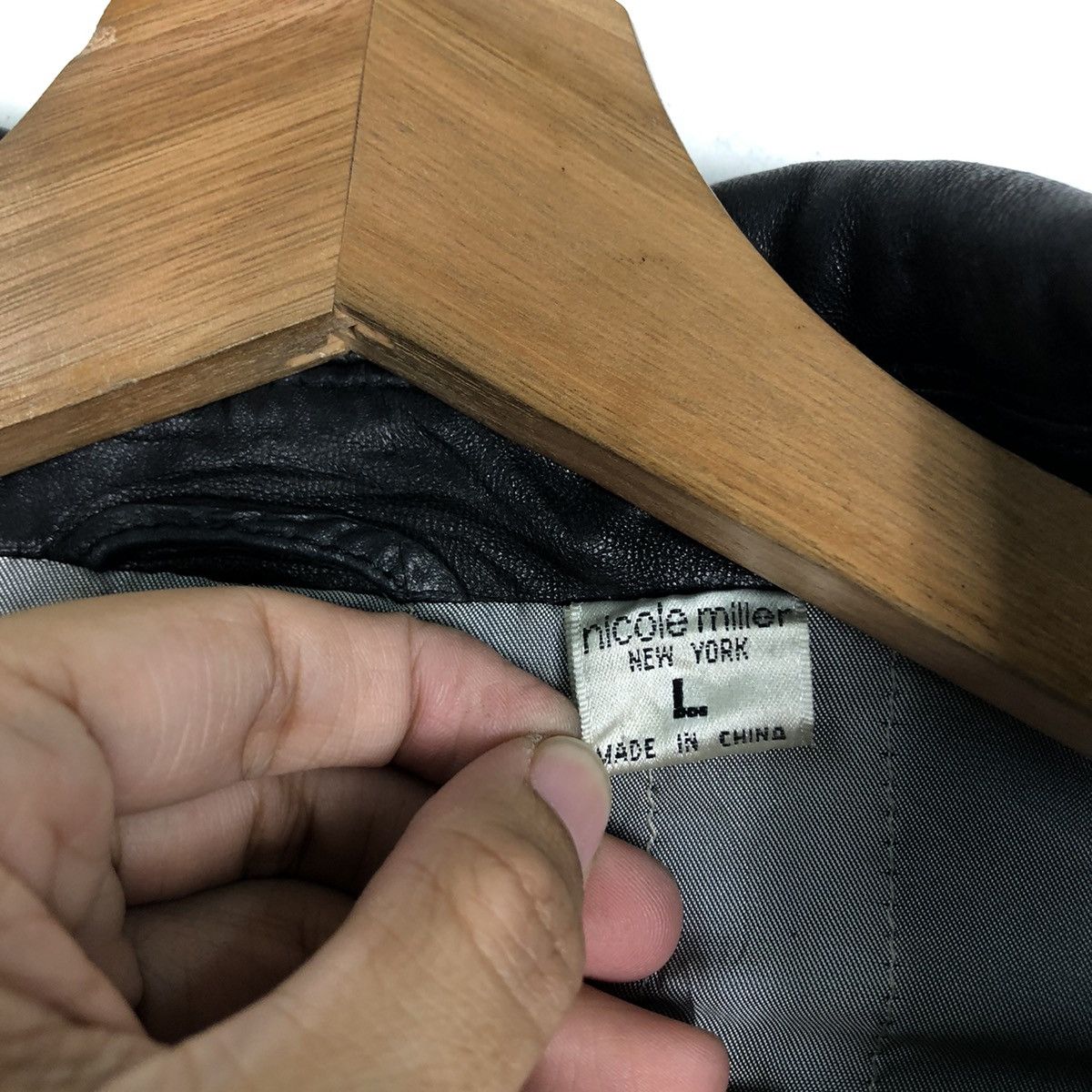Genuine Leather 🔥Vintage Genuine Leather Jacket Double Breast Nicole Miller Size US L / EU 52-54 / 3 - 16 Thumbnail