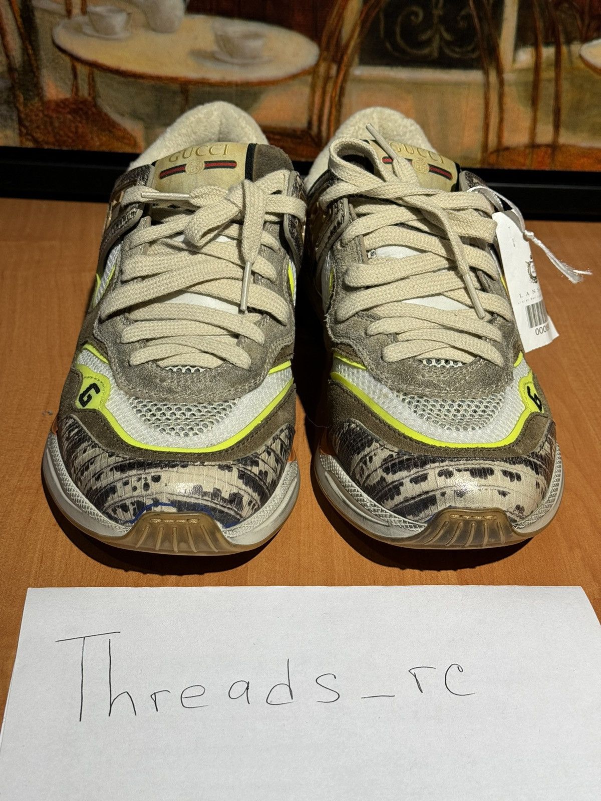 image of Gucci Leather Nylon Ultrapace Sneakers, Women's (Size 7.5)