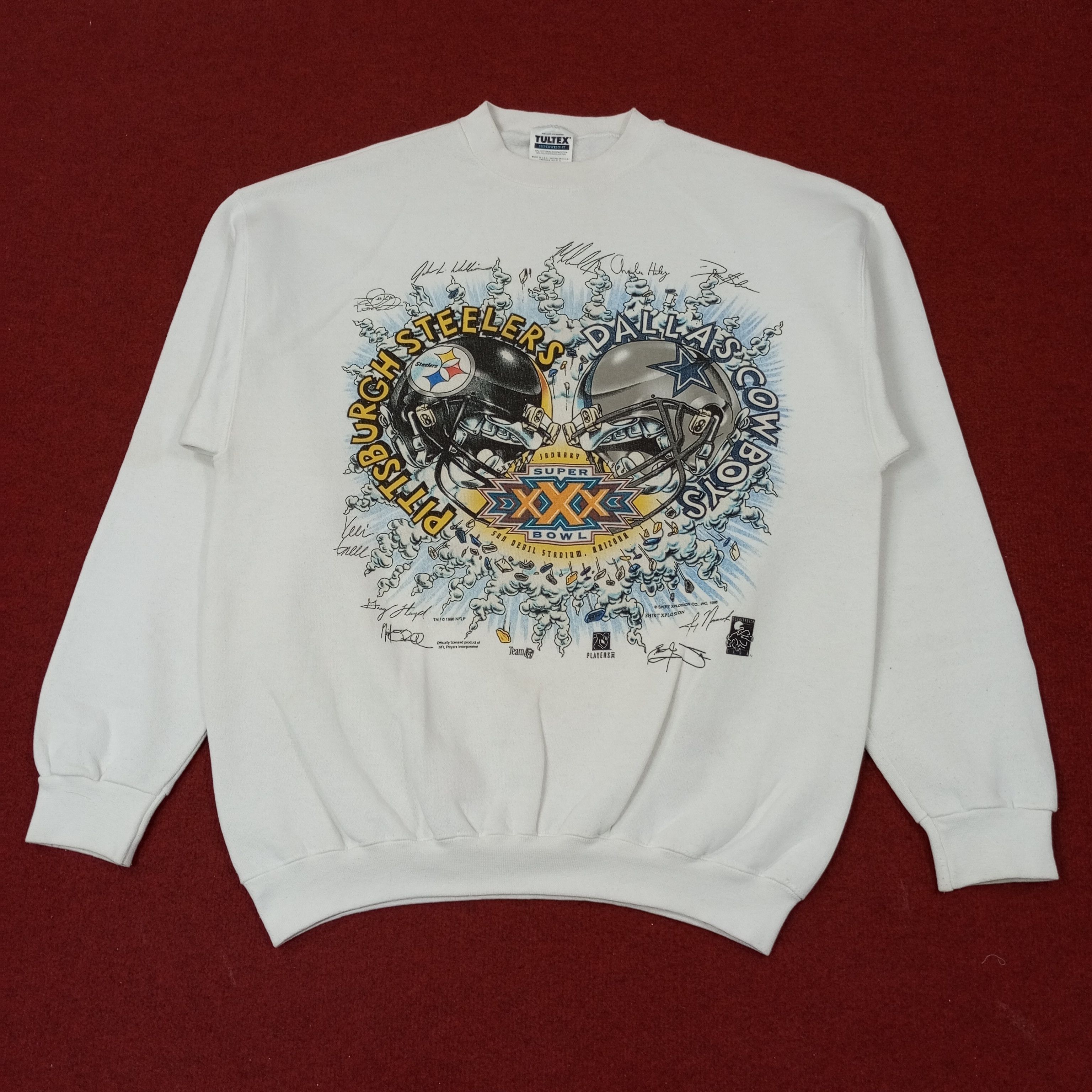 Vintage Pittsburgh Steelers Vs Dallas Cowboys NFL Sweatshirt c253n10 Size US L / EU 52-54 / 3 - 1 Thumbnail