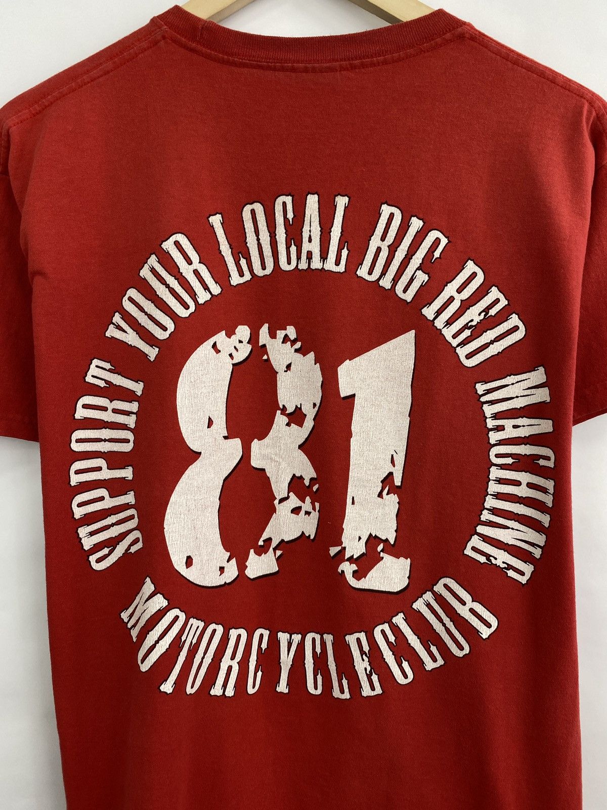 Harley Davidson Vintage 90s The Big Red Machine 666 Lake Constance t-shirt Size US L / EU 52-54 / 3 - 7 Thumbnail