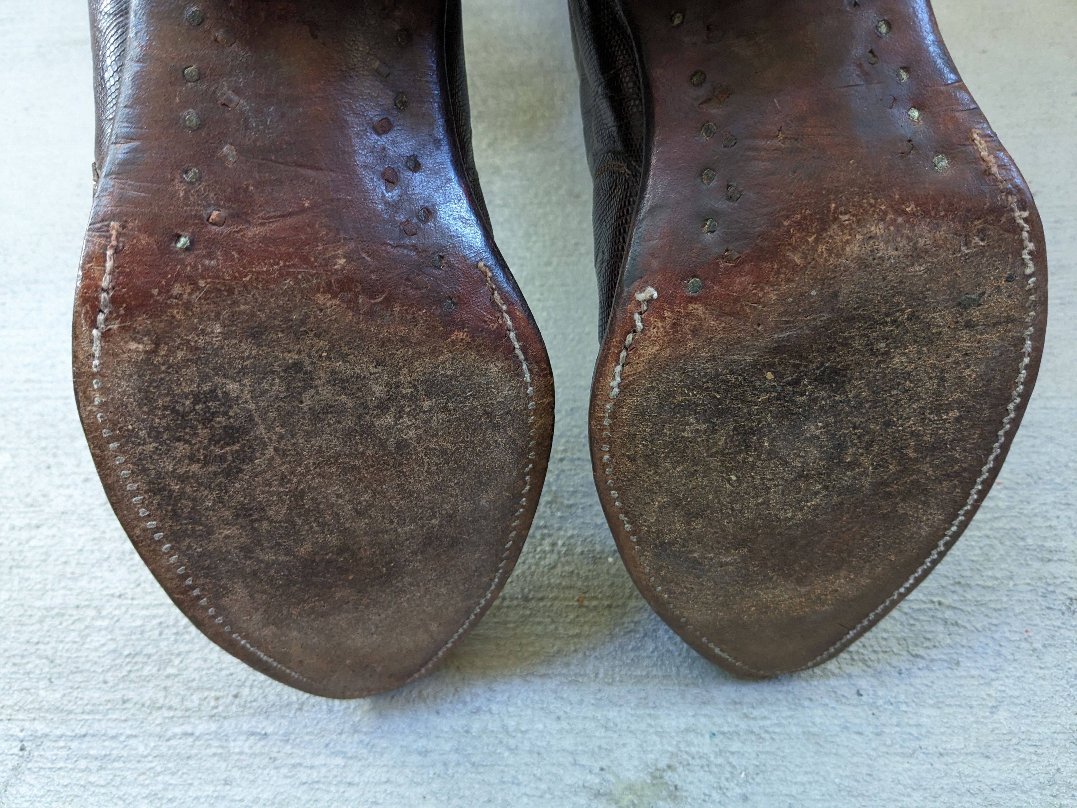 Vintage Justin Lizard Cowboy Boots Brown 9 D Leather USA Size US 9 / EU 42 - 21 Thumbnail