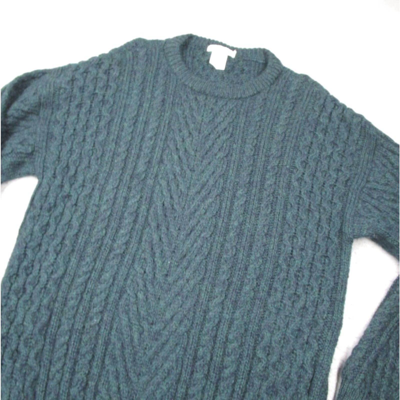 Vintage Columba Reid Sweater Mens Large Green Wool Knit Fisherman Grandpa Pullover Size US L / EU 52-54 / 3 - 2 Thumbnail