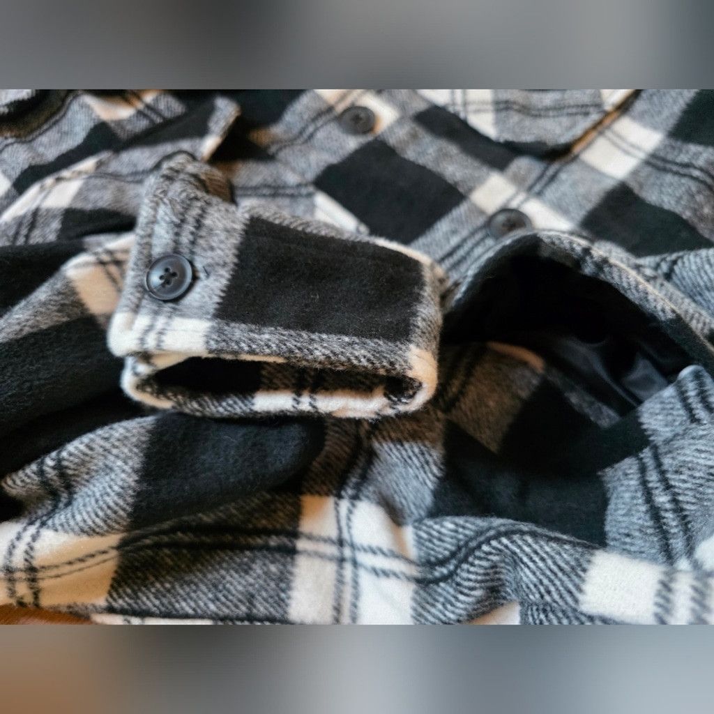Members Only Plaid Black and White Women's Shacket Size M / US 6-8 / IT 42-44 - 6 Thumbnail