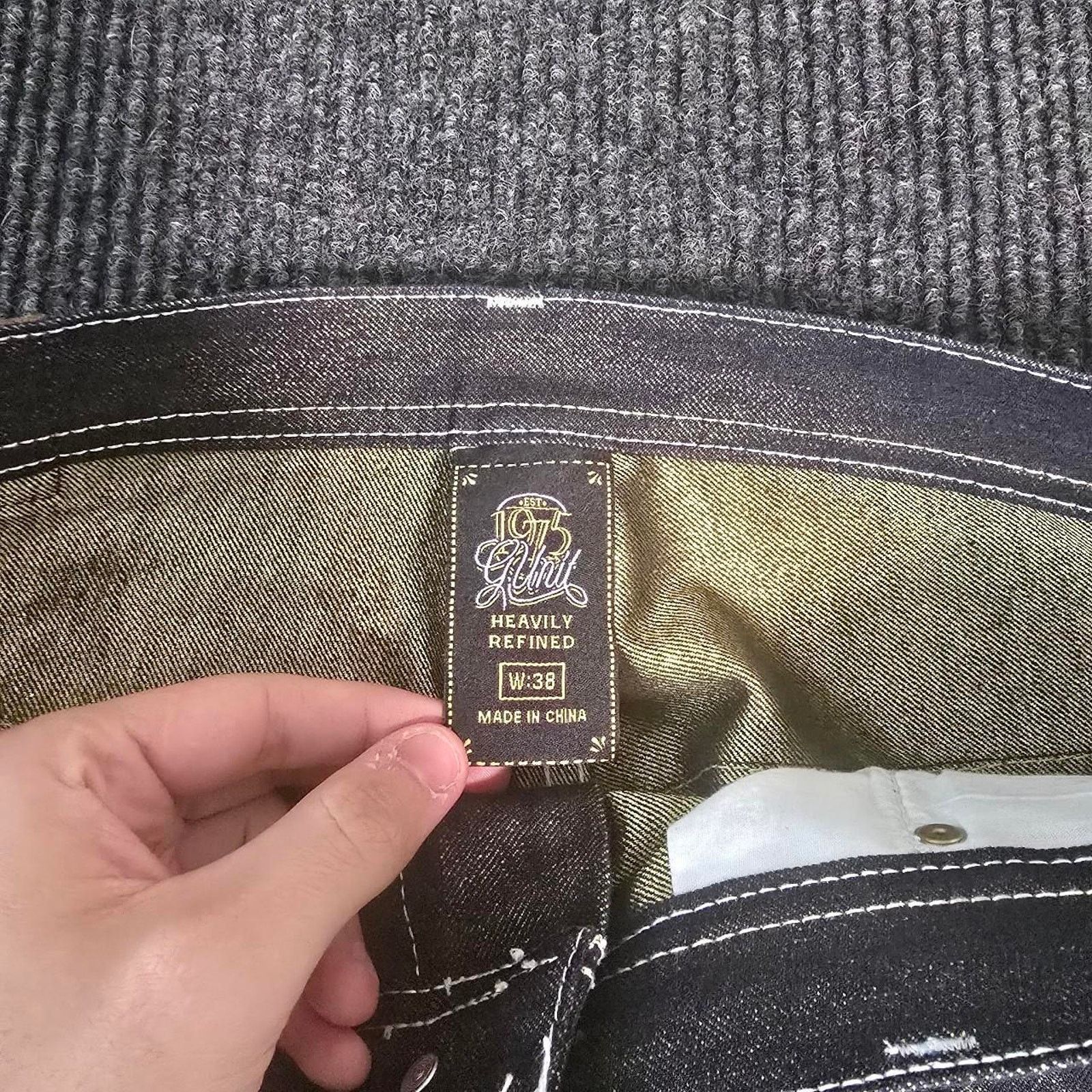 Other Crazy Gold and Black denim baggy jeans by G-Unit Size US 38 / EU 54 - 4 Thumbnail