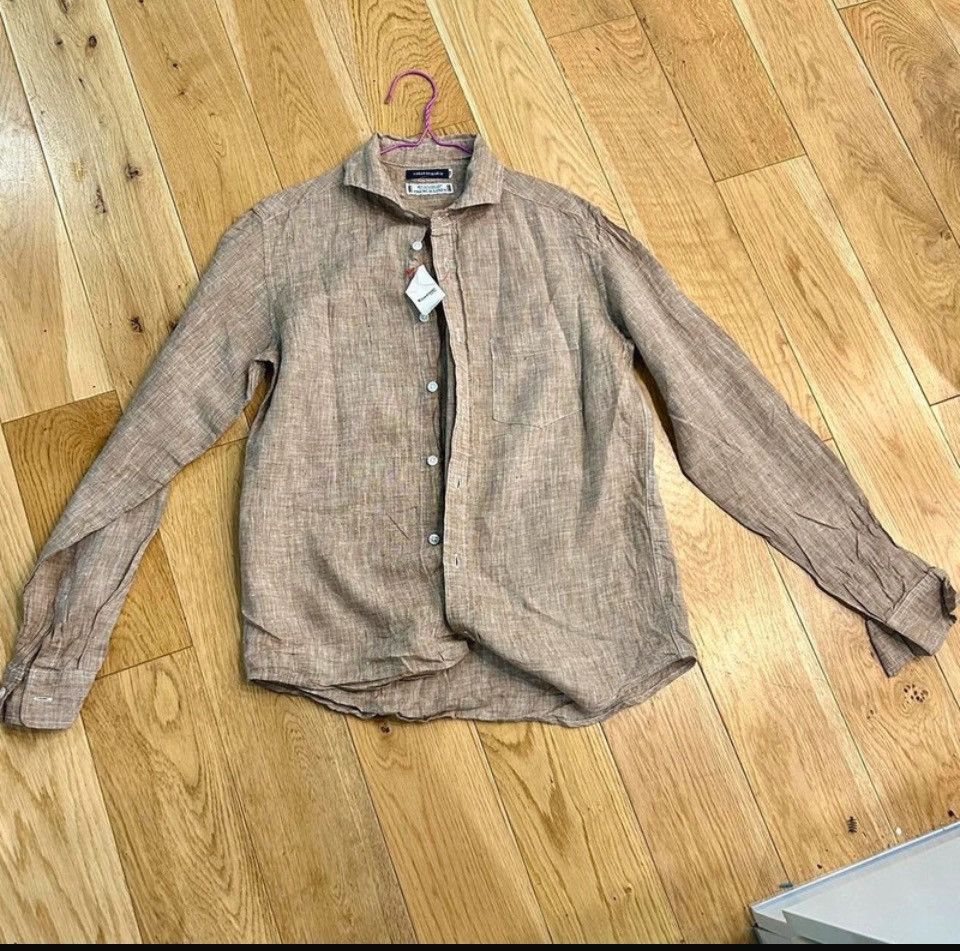 URBAN RESEARCH DOORS Vintage pure french linen button up shirt Size US XL / EU 56 / 4 - 1 Thumbnail