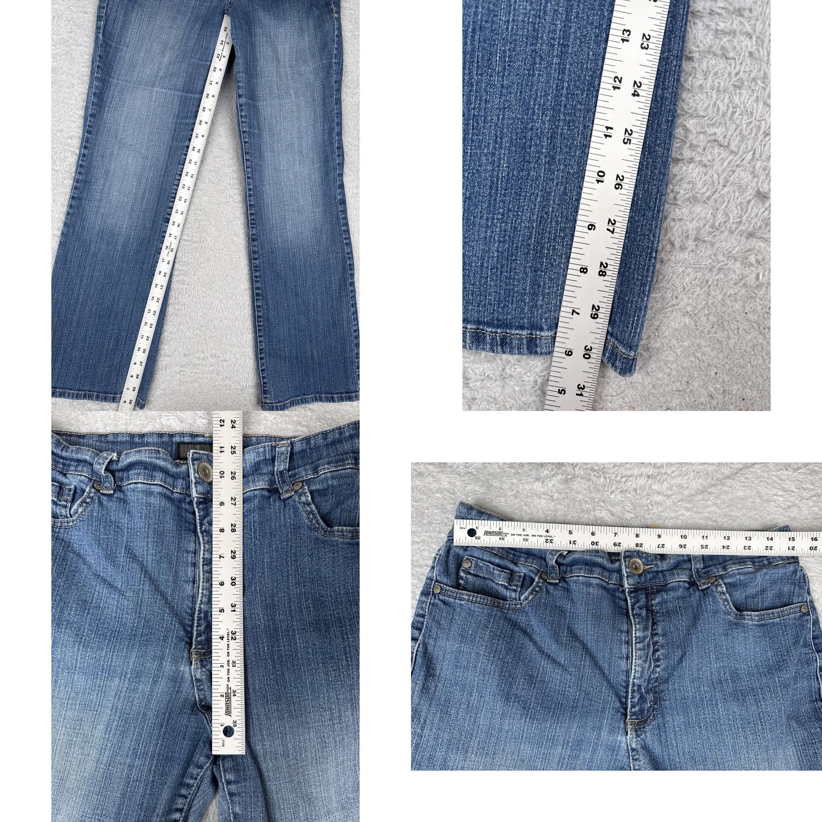 Nine West Nine West Jeans Womens 14/31 Blue Denim Straight Leg Stretch Mid Rise Zip Fly Size 36" / US 14 / IT 50 - 8 Thumbnail