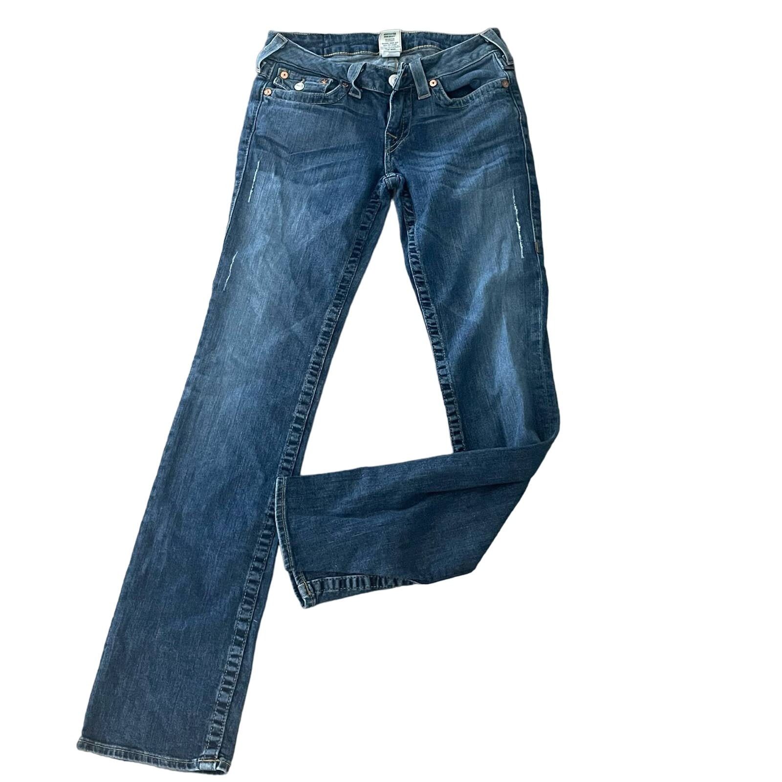 True Religion True Religion Straight Jeans size 28 studded logo pockets Size 28" / US 6 / IT 42 - 1 Thumbnail