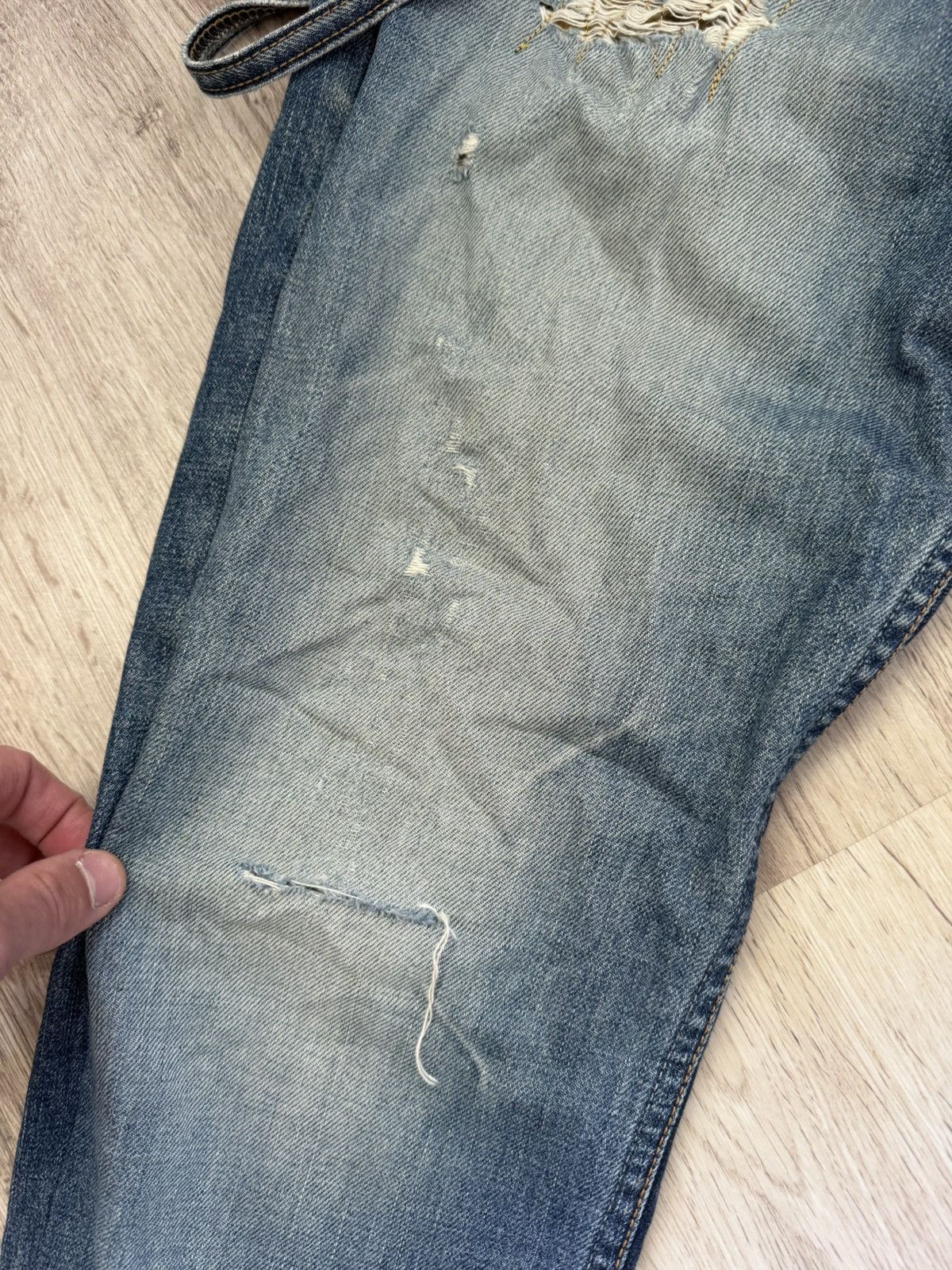Levi's Levi’s 523 Distressed Jeans Y2K Grunge w Strap Altered Size US 34 / EU 50 - 8 Thumbnail
