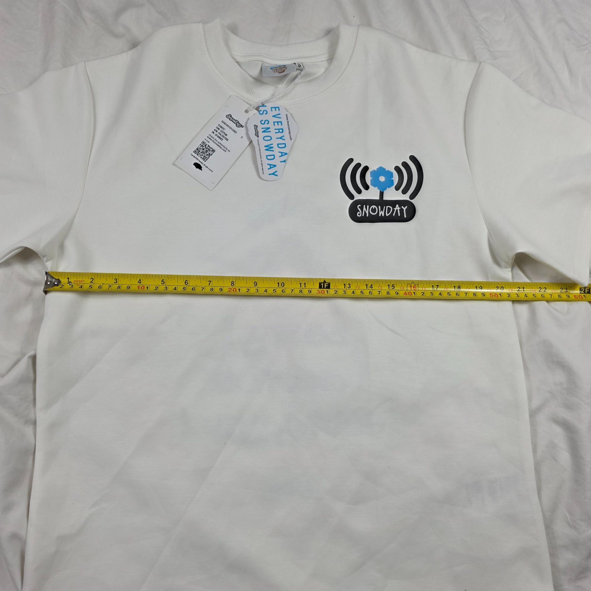 Snowday SnowDay WiFi Graphic Mens Size Small White Blue T Shirt Casu Size US S / EU 44-46 / 1 - 8 Thumbnail