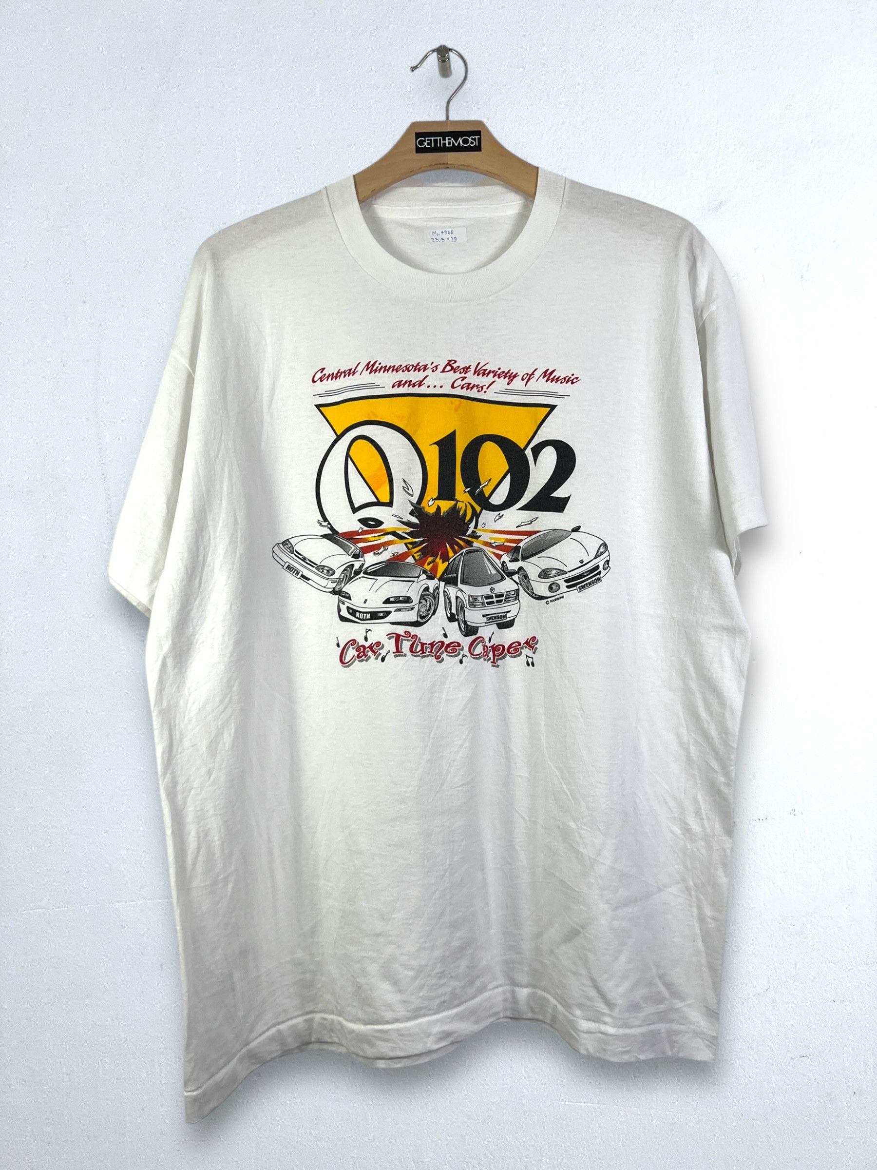 Vintage No.4968 Vintage 90s Car Tune Caper Graphic Tee Size US XL / EU 56 / 4 - 1 Thumbnail
