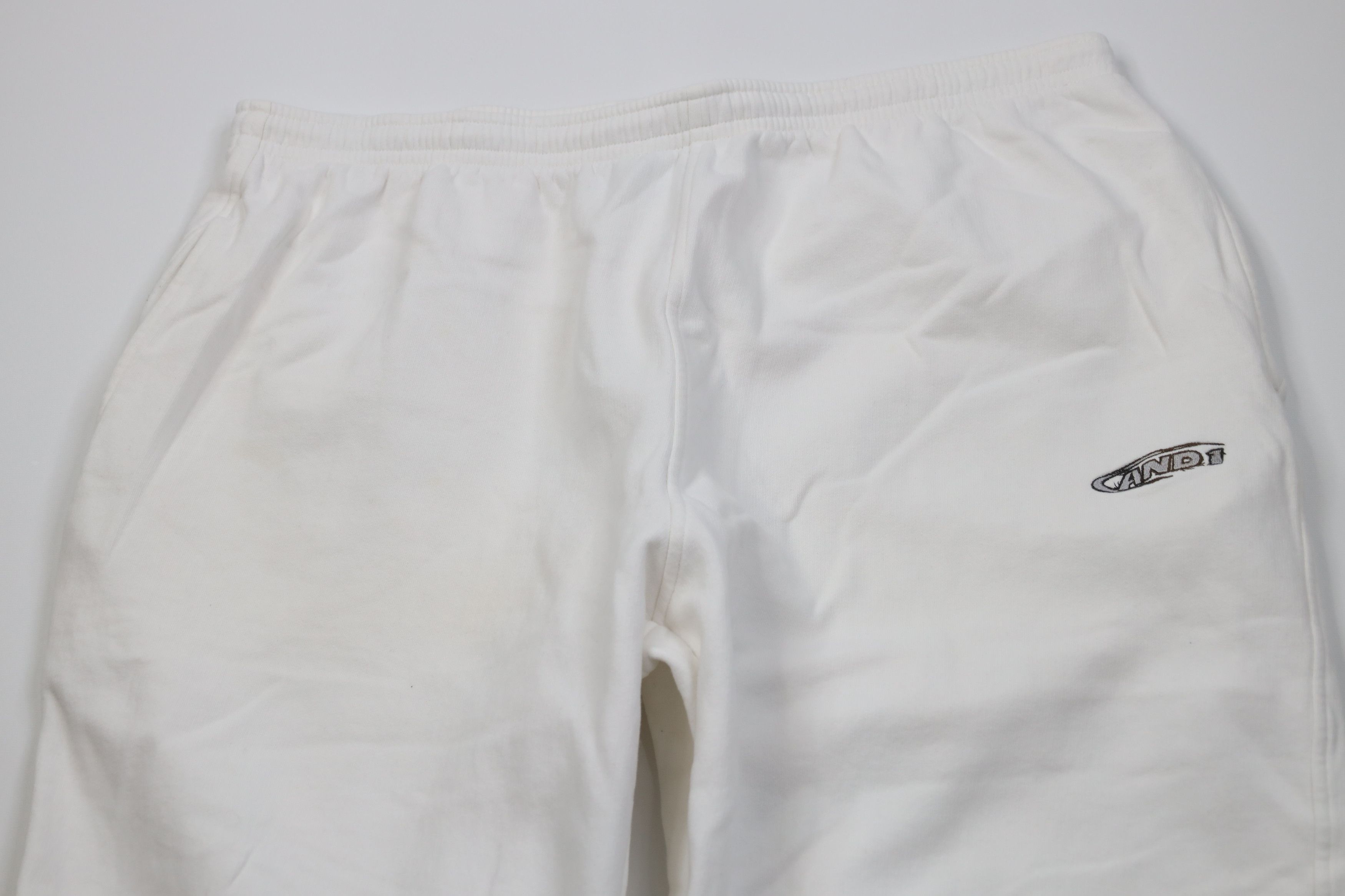 Vintage Vintage 90s Y2K And1 Basketball Wide Leg Sweatpants White Size US 42 / EU 58 - 2 Thumbnail