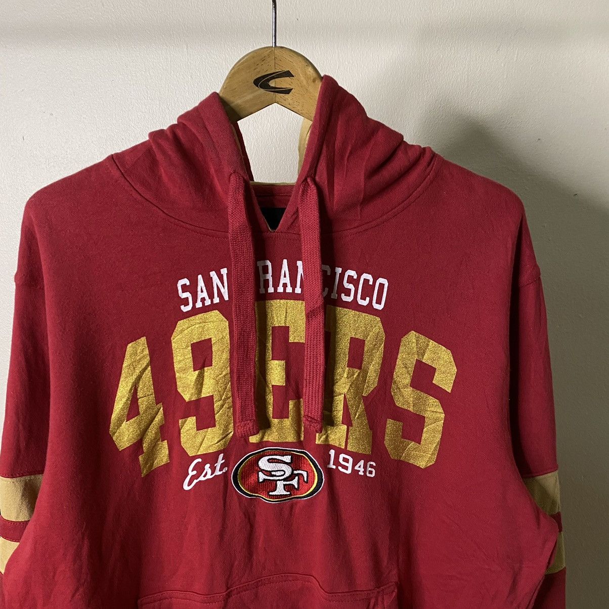 NFL × Vintage Vintage Y2K San Francisco 49 Ers NFL Pullover Hoodie Size US M / EU 48-50 / 2 - 2 Thumbnail
