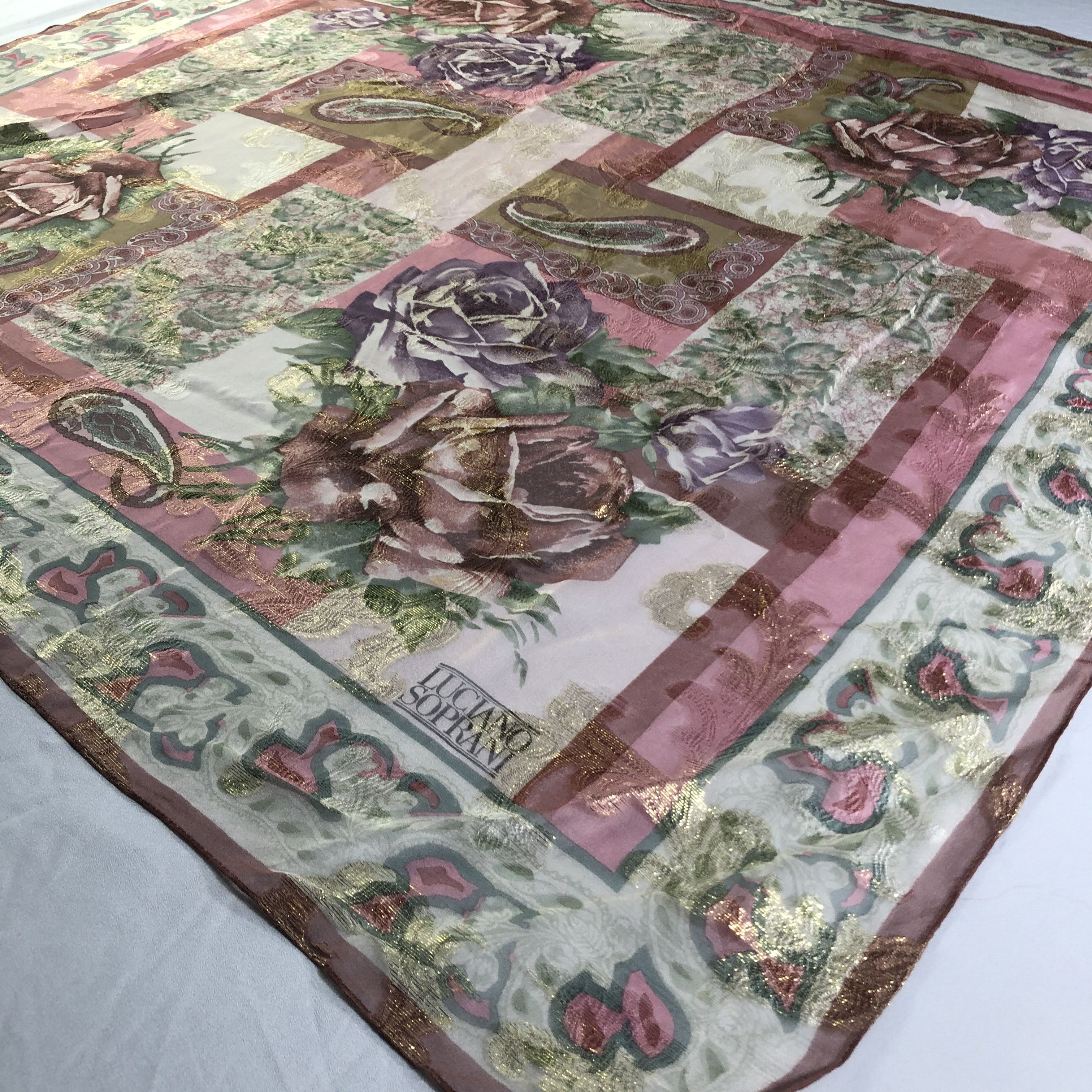 Vintage Vintage Luciano Soprani Silk Scarf Size ONE SIZE - 3 Thumbnail