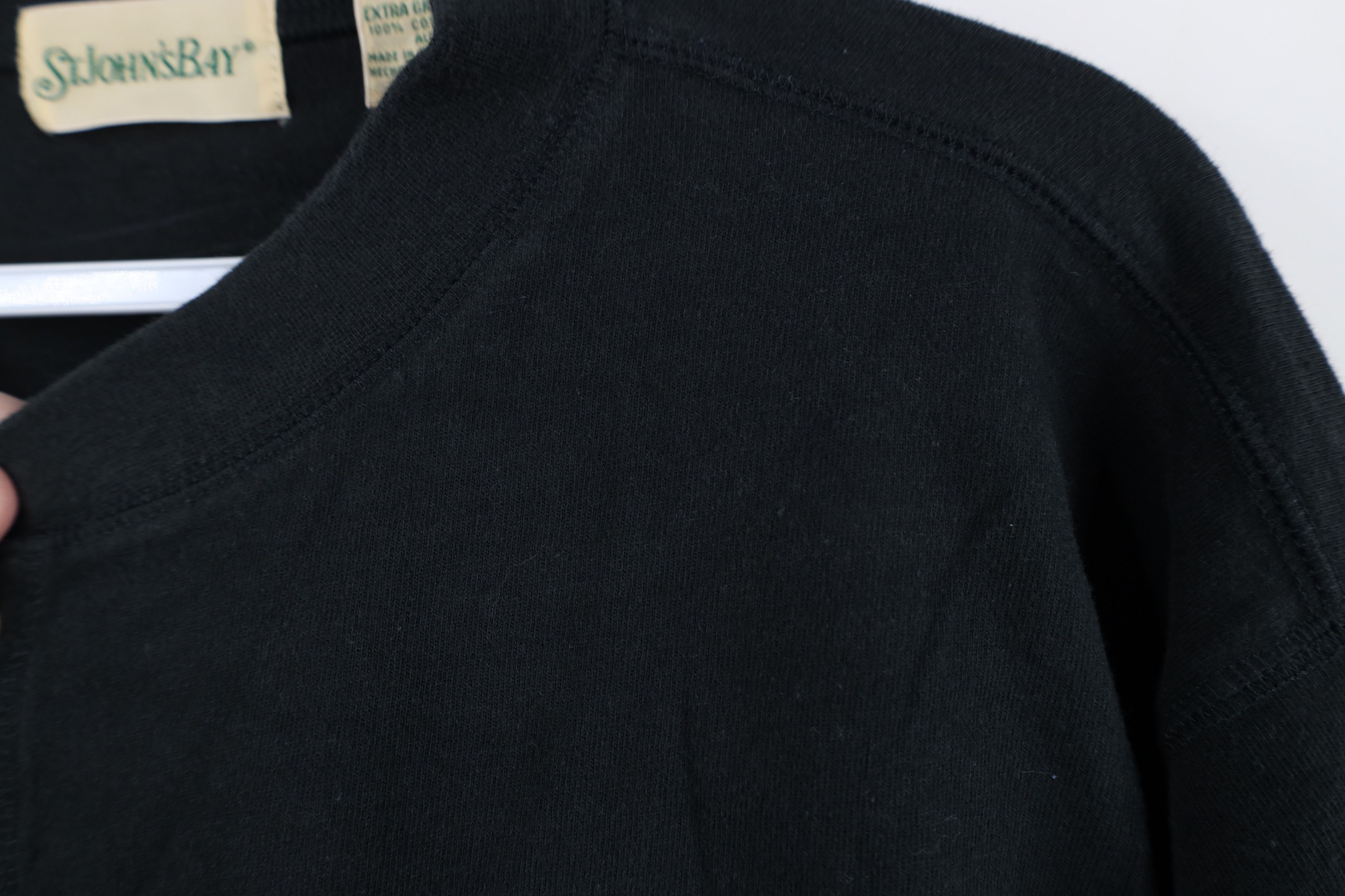 Vintage Vintage 90s Streetwear Heavy Cotton Henley T-Shirt Black Size US XL / EU 56 / 4 - 7 Thumbnail
