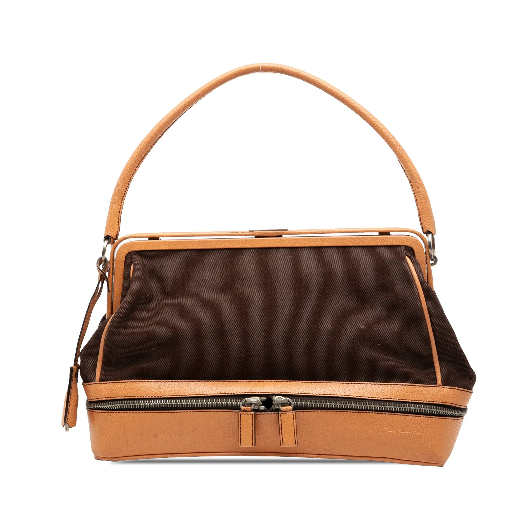 Prada Canvas Canapa Cerniera Frame Doctor Bag Size ONE SIZE - 1 Thumbnail