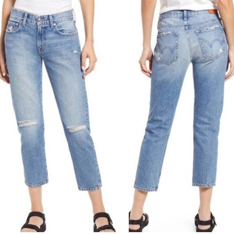 Edwin Edwin Kali Ankle Straight Leg Jeans Quest - Size 26 - $218 Size 26" / US 2 / IT 38 - 1 Thumbnail