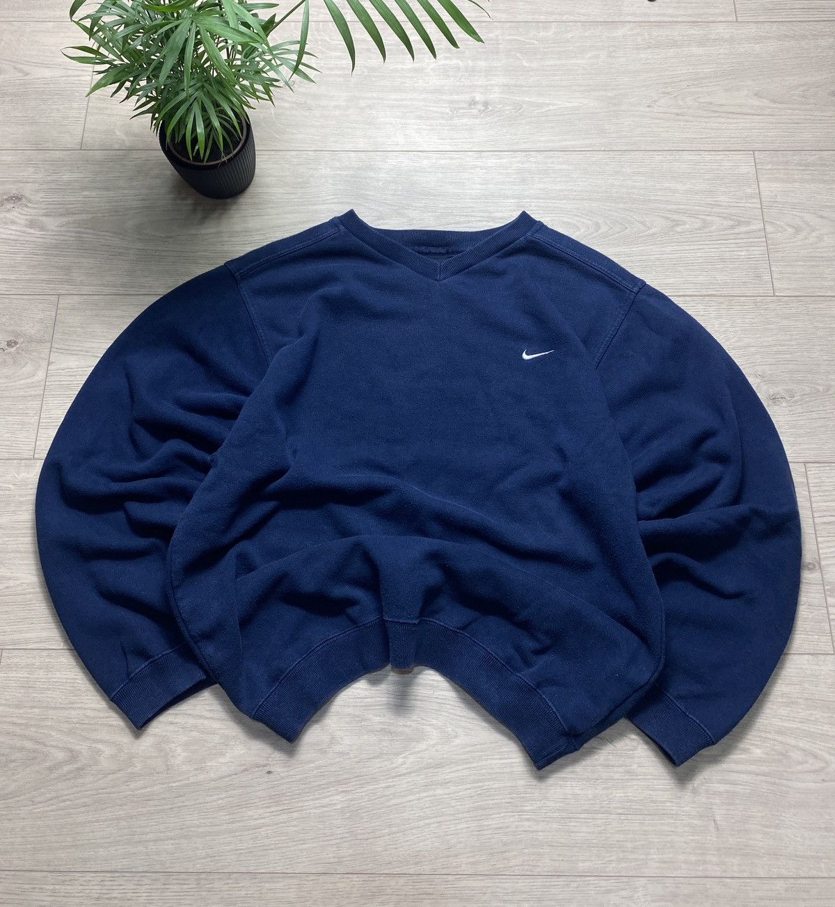 Nike Vintage Big Center Logo Embroidered Oversize Sweatshirt