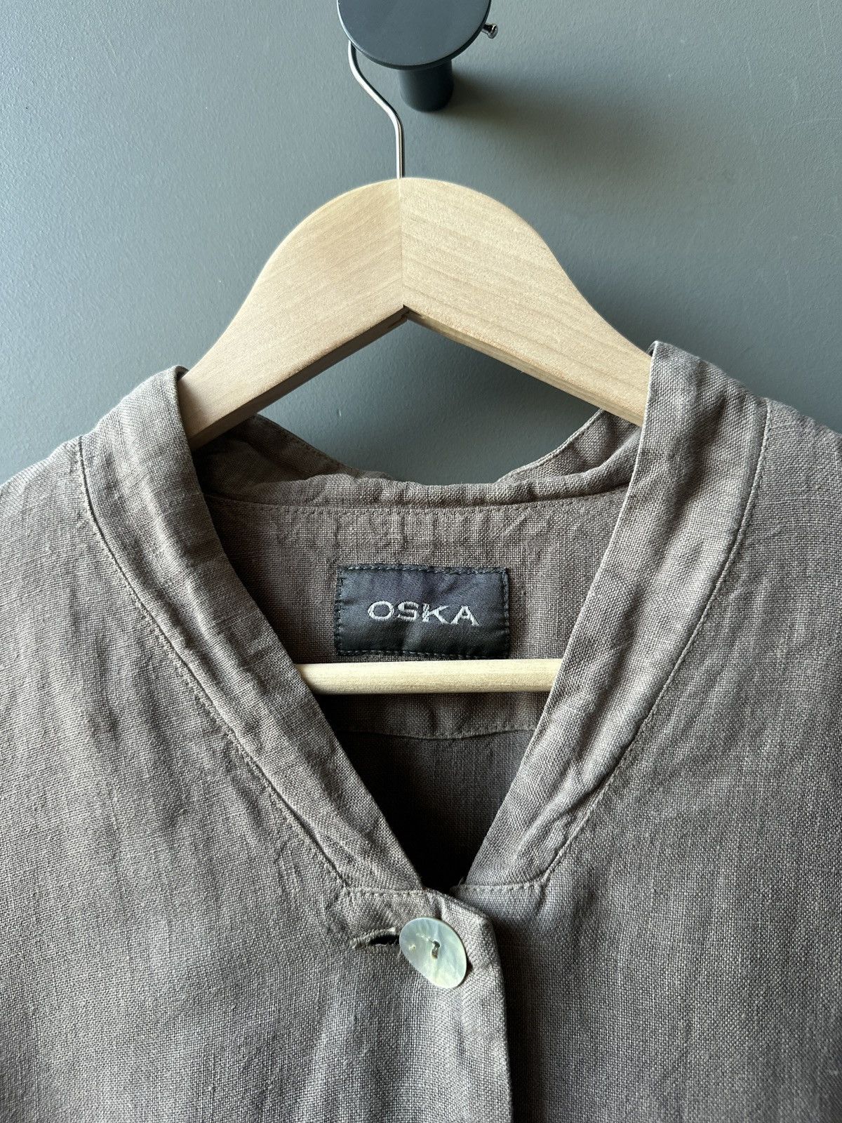 OSKA OSKA Kimono Shirt Linen Relaxed Jacket Size L / US 10 / IT 46 - 3 Thumbnail