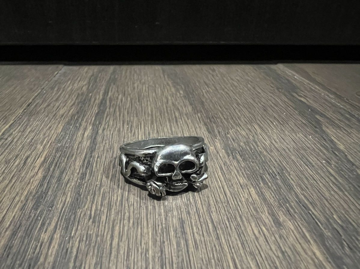 Other Unique Gothic Skull Snake Flower Alloy Metal Ring Size ONE SIZE - 2 Thumbnail