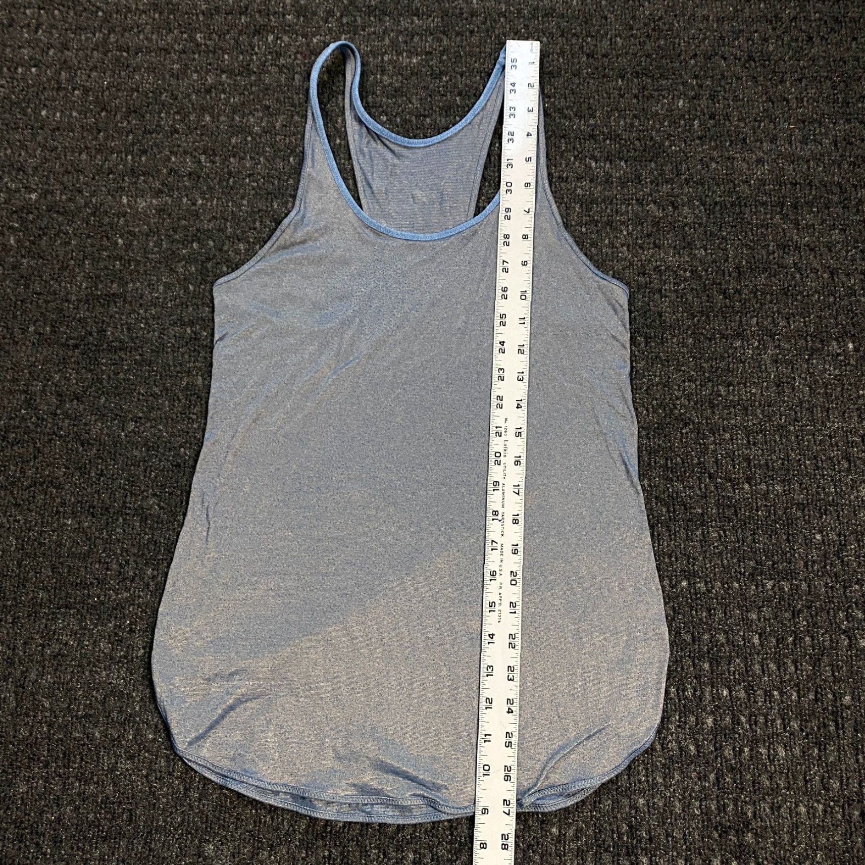Lululemon Lululemon Womens Tank Top Blue Gray Drop Cut Racer Back 6 Athleisure Shirt Sleeveless Cropped Riders Breathable Lightweight Straps Stretch Womens Size M / US 6-8 / IT 42-44 - 4 Thumbnail