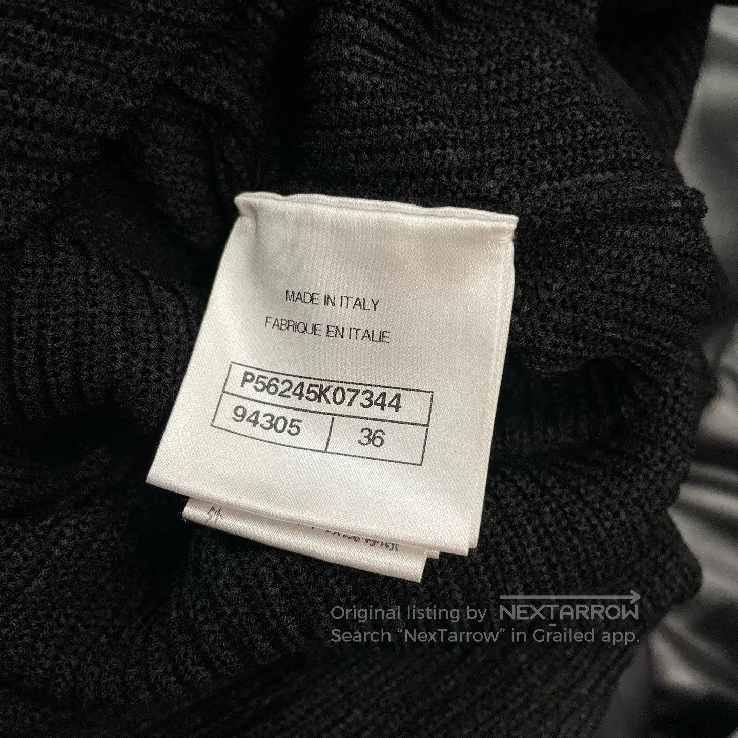 Chanel Chanel Black V-Neck Short Sleeve Knit Dress| Size XS / US 0-2 / IT 36-38 - 5 Thumbnail