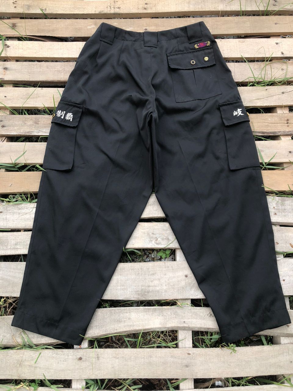 Japanese Brand Vintage Military Harem Pants Calligraphy Text Embroidery Size US 32 / EU 48 - 2 Thumbnail