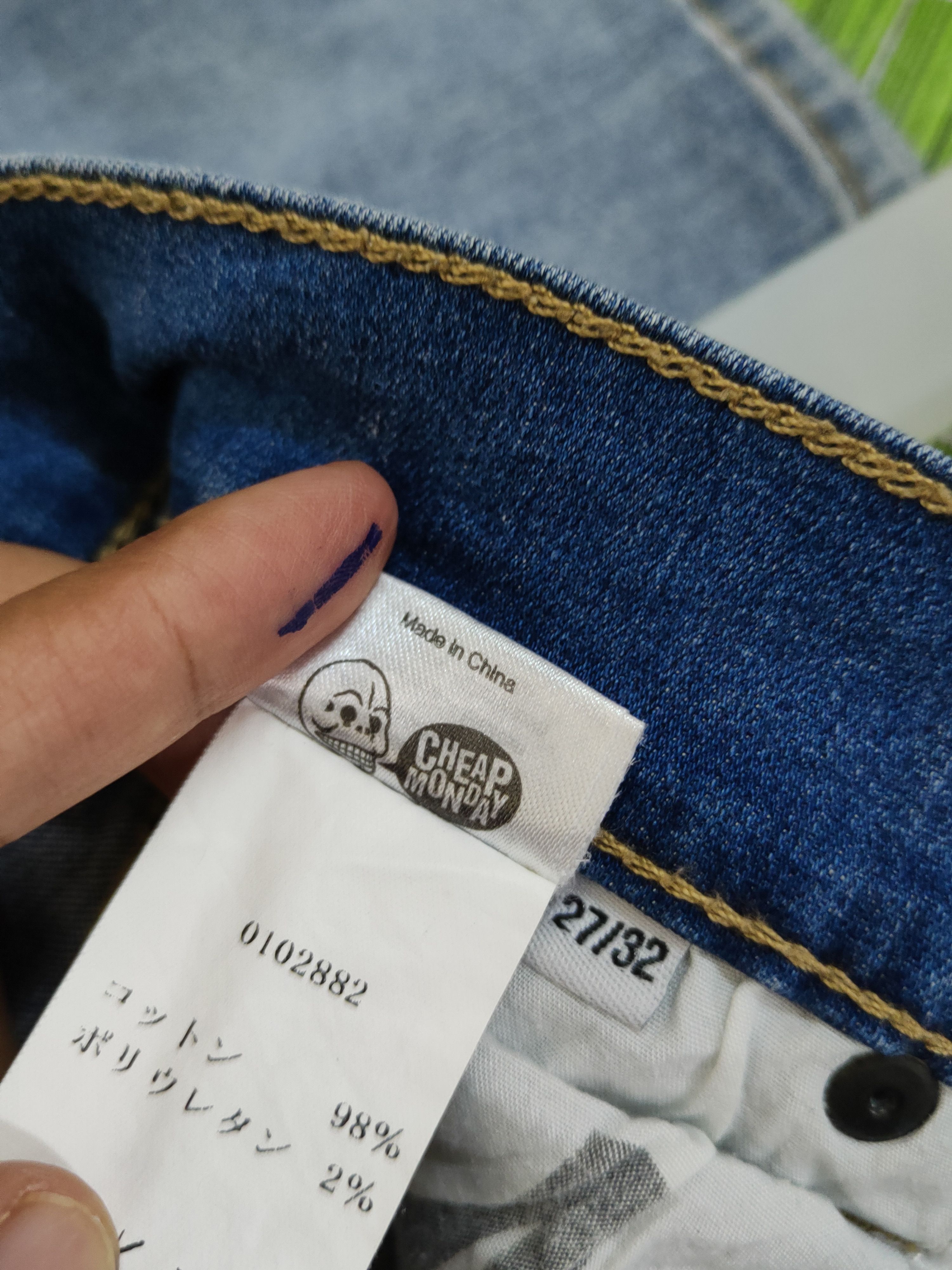 Cheap Monday Cheap Monday Blue Distressed Ripped denim Jeans #W1563 Size US 27 - 14 Thumbnail