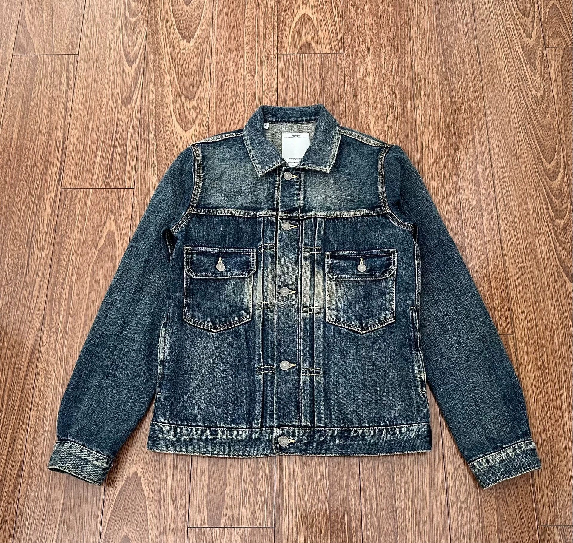 Visvim VISVIM SS 101 JKT Snake Skin Yellow Mud Washed Denim Size 1 Size US S / EU 44-46 / 1 - 1 Thumbnail