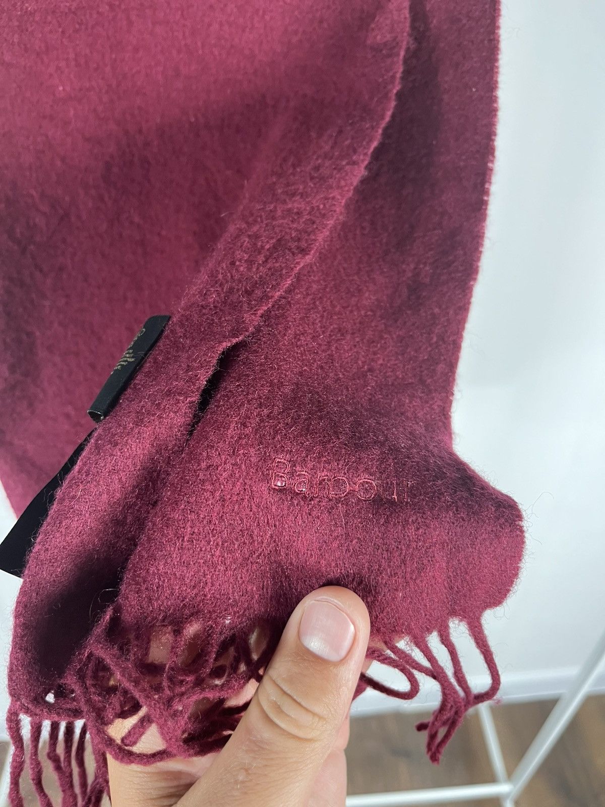 Barbour Barbour Burgundy Lambswool Scarf 195x26 cm Size ONE SIZE - 8 Thumbnail