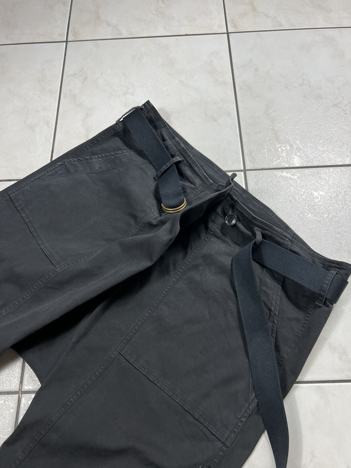 Yohji Yamamoto Semicouture 01 military avant garde pants belt asymmetric Size 30" / US 8 / IT 44 - 12 Thumbnail