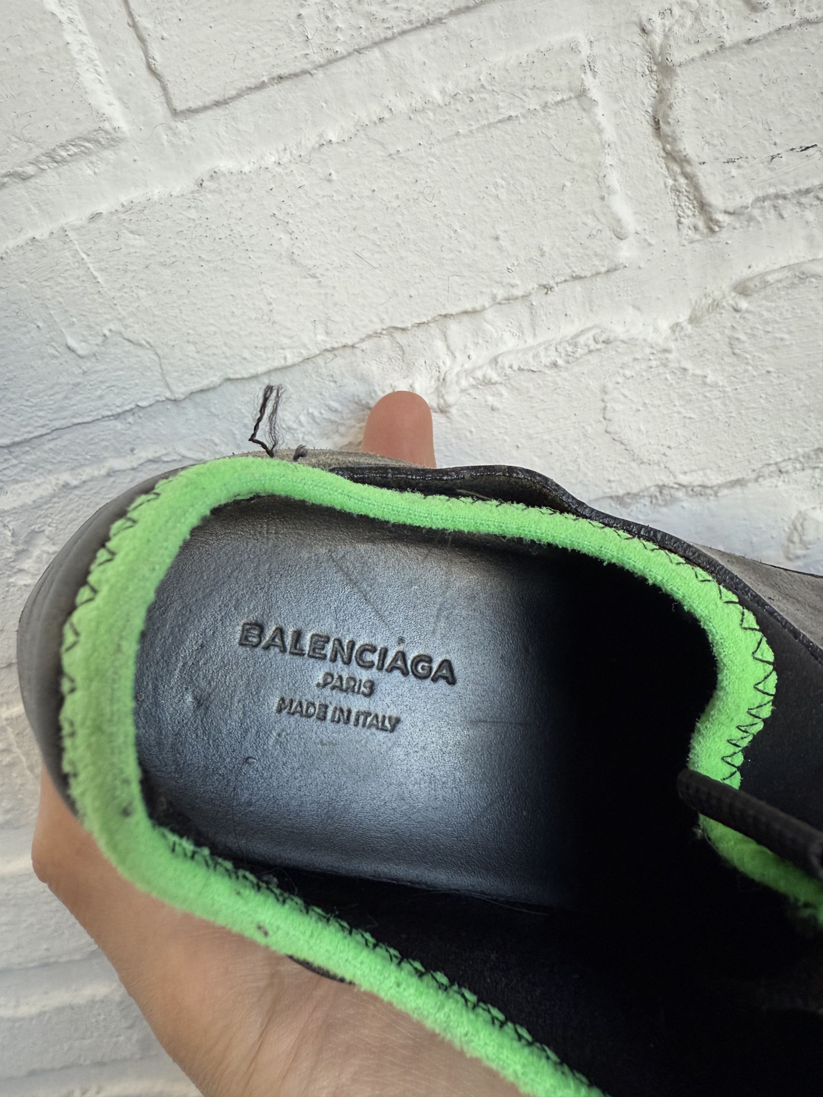 Balenciaga Balenciaga race runner black green sneakers Size US 6.5 / EU 39-40 - 3 Thumbnail