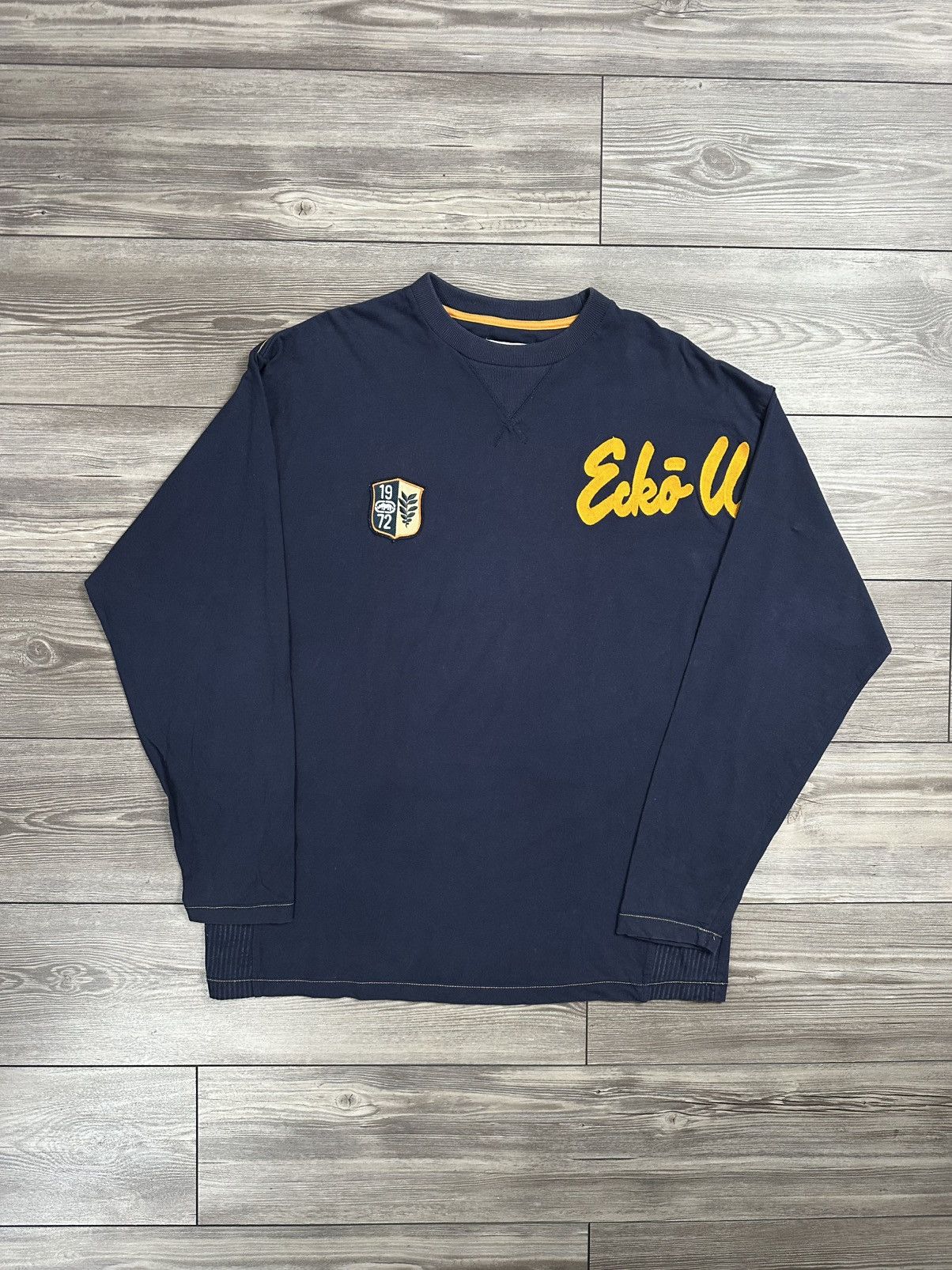 Ecko Unltd. Crazy Vintage Y2K Ecko Unltd. Embroidered Longsleeve Size US XL / EU 56 / 4 - 1 Thumbnail
