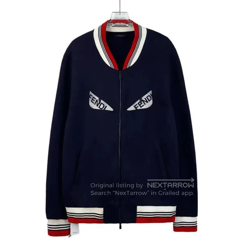 Fendi Fendi Men's Navy Blue Jacket with Unique Design . Size US L / EU 52-54 / 3 - 1 Thumbnail