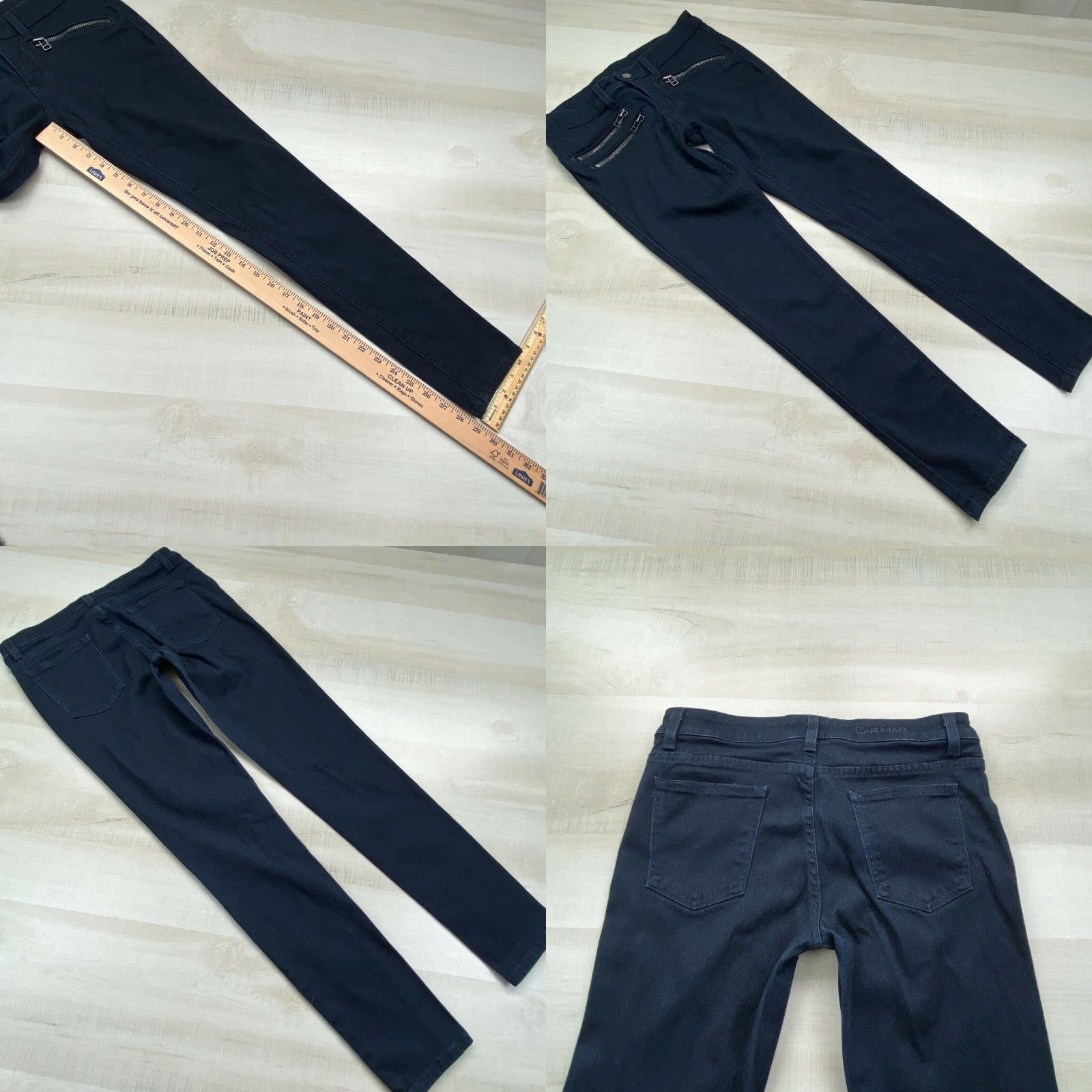Vintage CarMar Womens Dark Blue Mid Rise Skinny Jeans 28 Regular Size 28" / US 6 / IT 42 - 8 Thumbnail