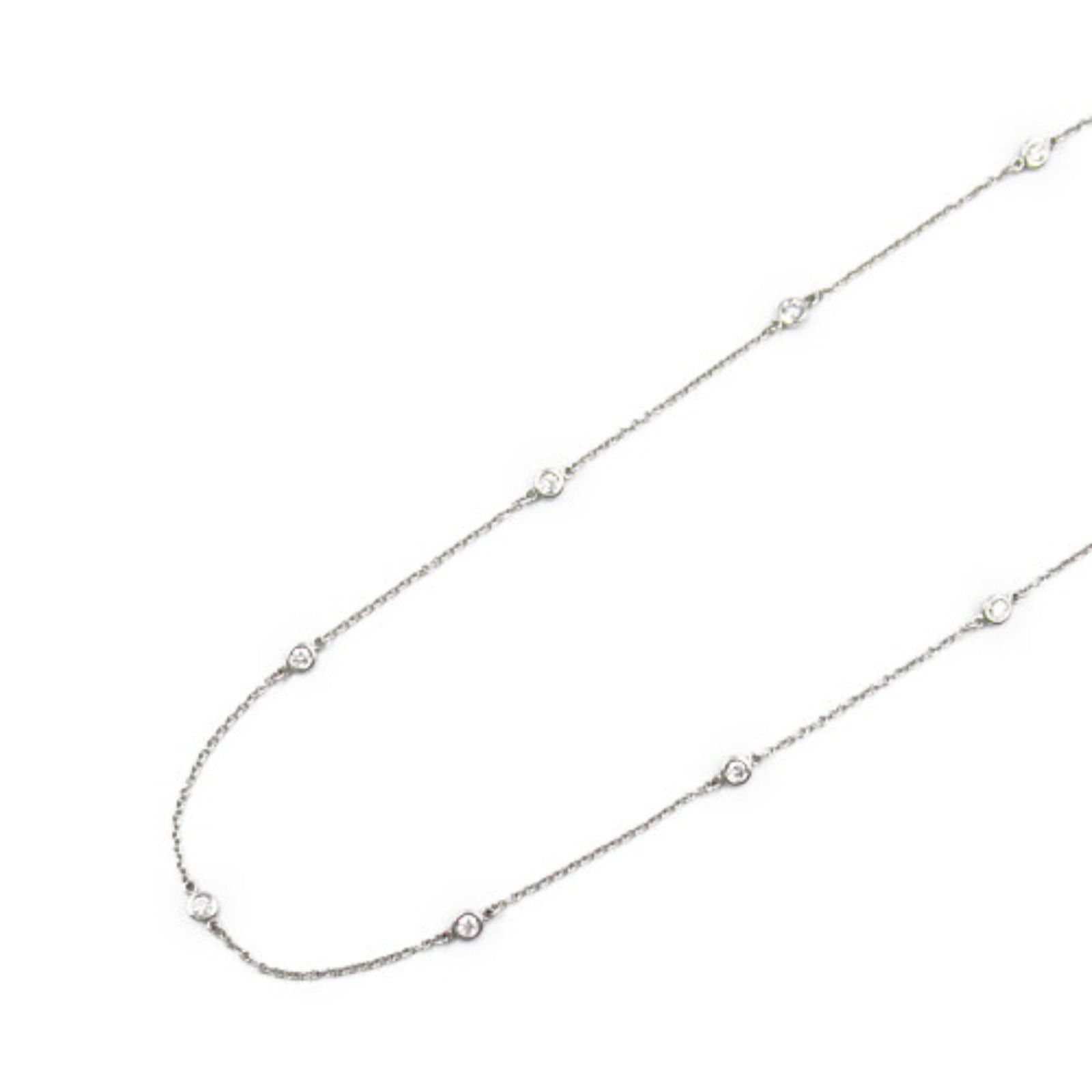 Tiffany & Co. Tiffany Co By The Yard Necklace 11P Diamond Pt950 Platinum Clear Size ONE SIZE - 1 Thumbnail