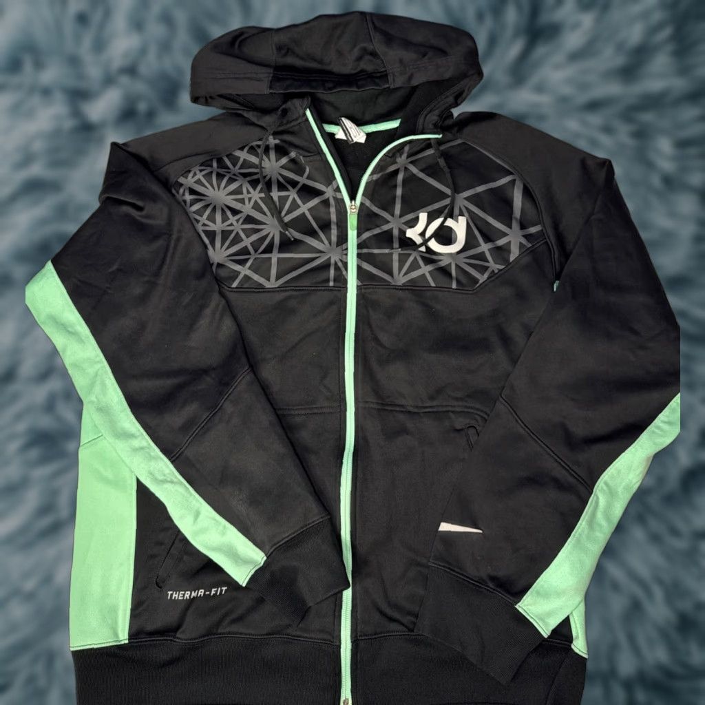 Nike Nike KD Kevin Durant Zip Hoodie Sweatshirt M Black Mint Basketball Therma Mens Size US M / EU 48-50 / 2 - 1 Thumbnail