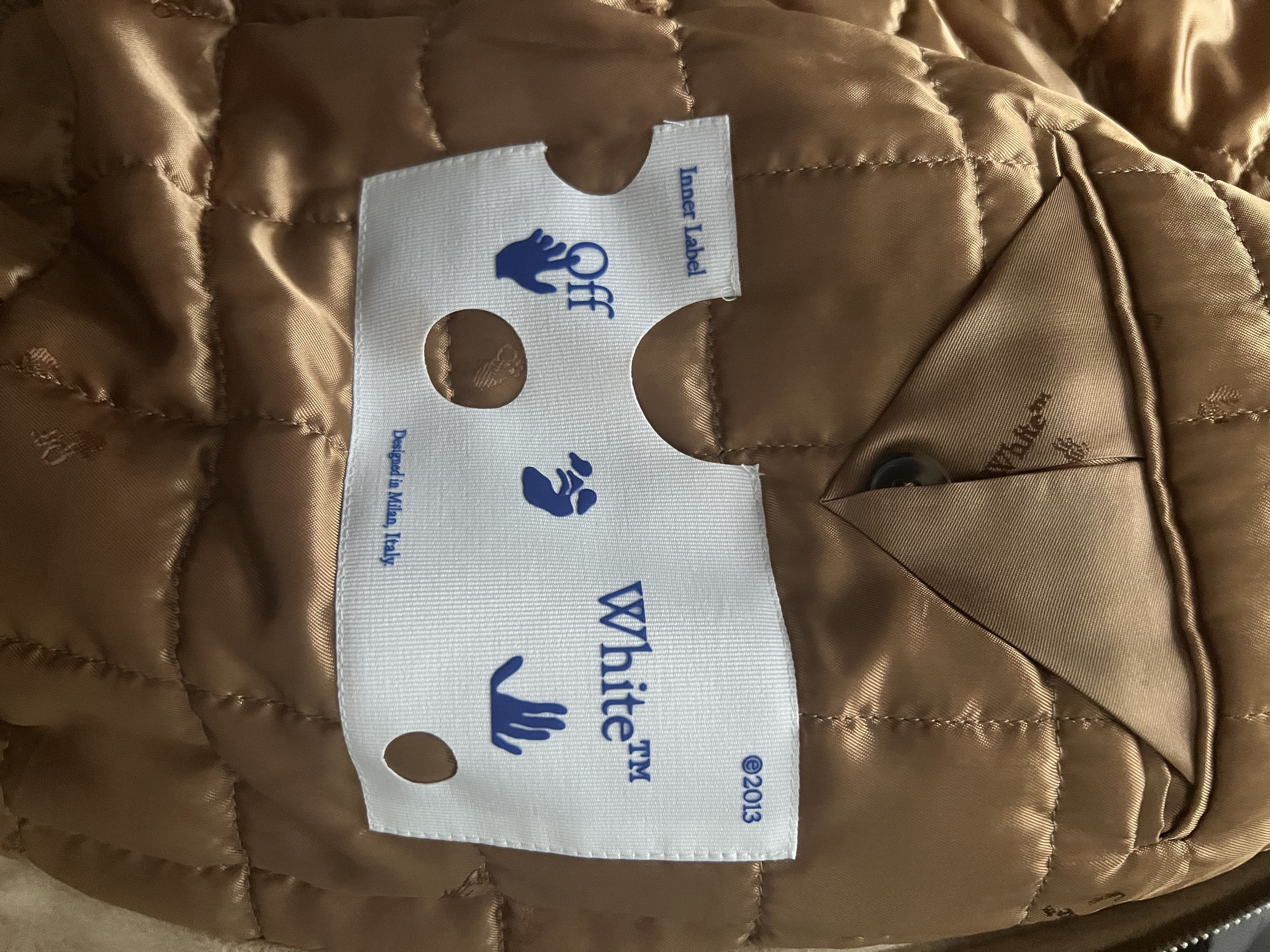Off-White Retail $4000 Cashmere Bomber Sz. 50 EU. Camel Size US M / EU 48-50 / 2 - 11 Thumbnail